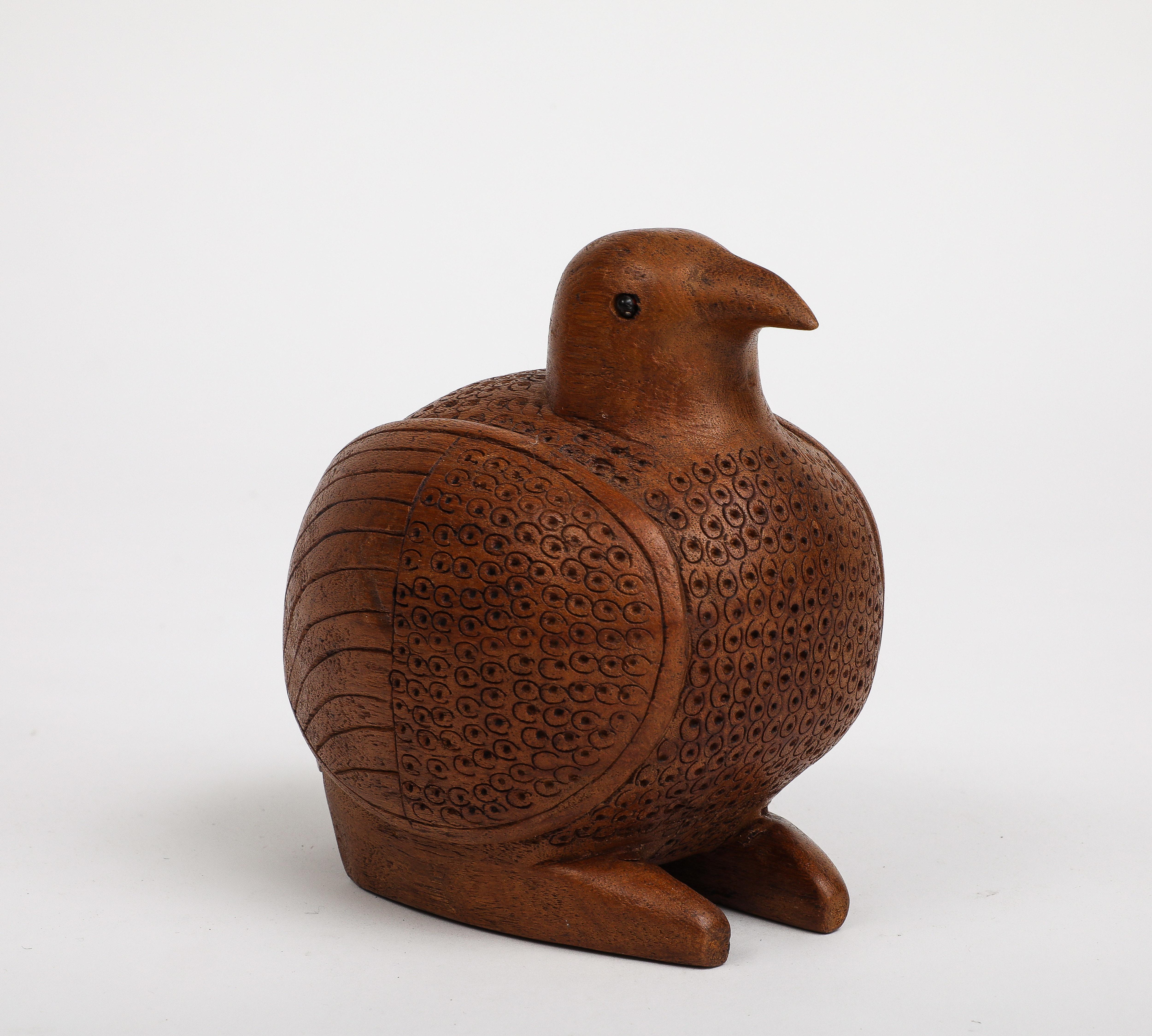 Midcentury Danish Handcarved Wood Bird, circa 1950 In Good Condition For Sale In Chicago, IL