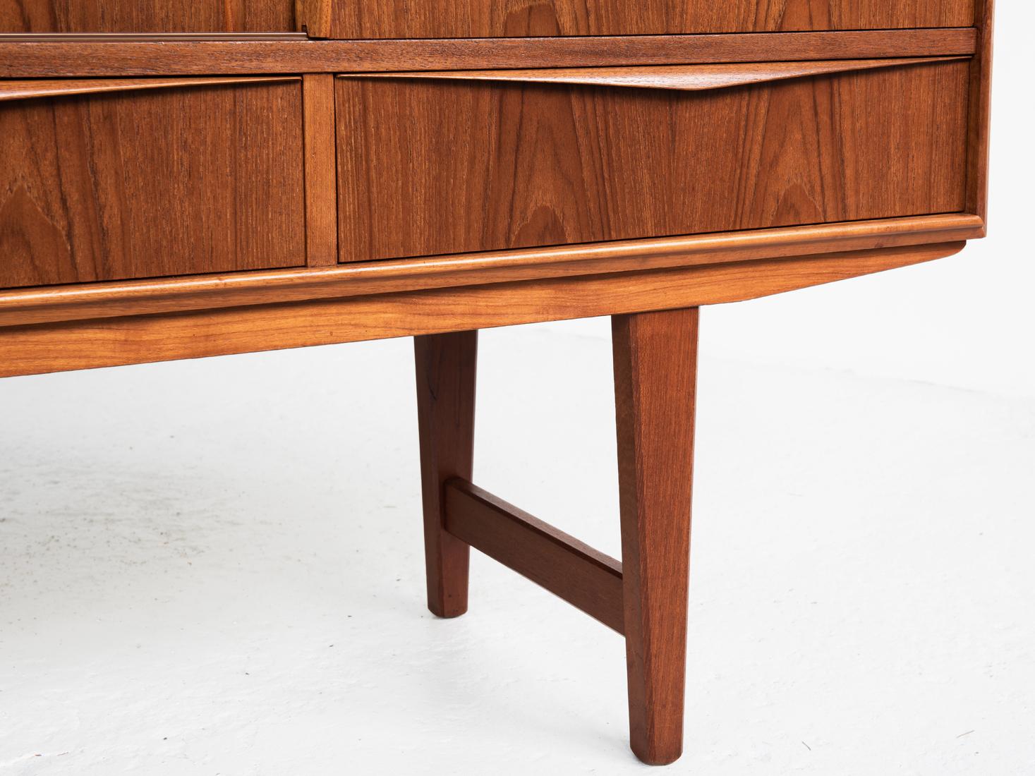 Midcentury Danish Highboard in Teak by EW Bach for Sejling Skabe, 1960s 4
