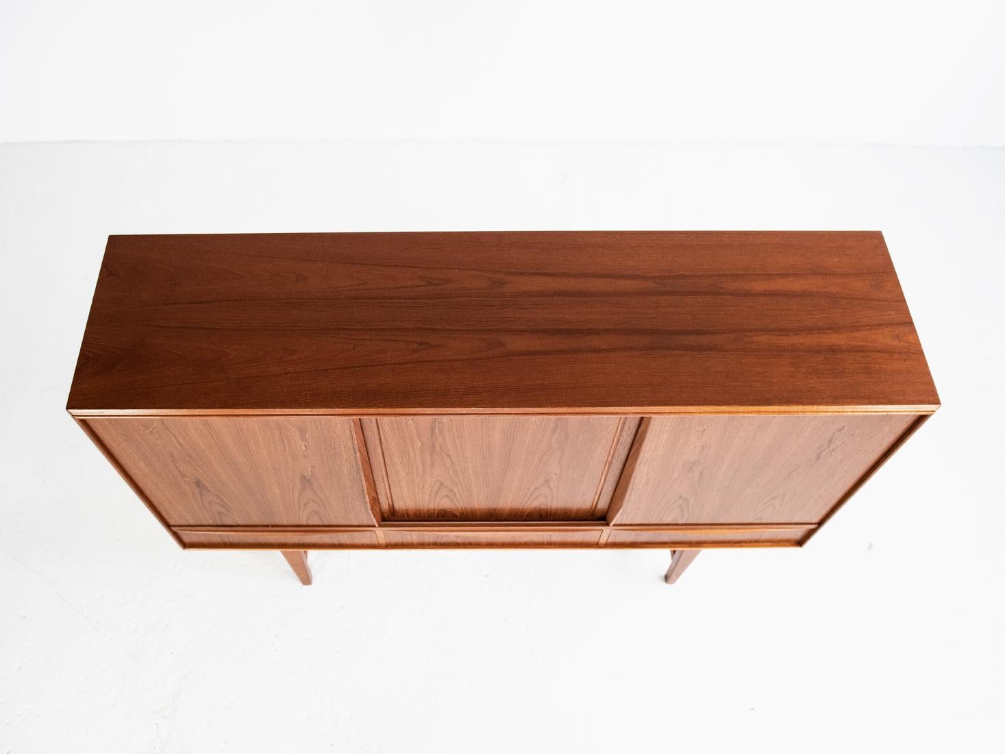 Midcentury Danish Highboard in Teak by EW Bach for Sejling Skabe, 1960s 6