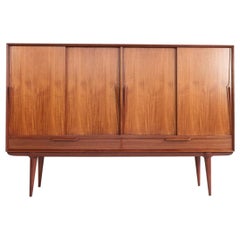 Midcentury Danish Highboard Model 13 in Teak by Omann Jun, 1960s