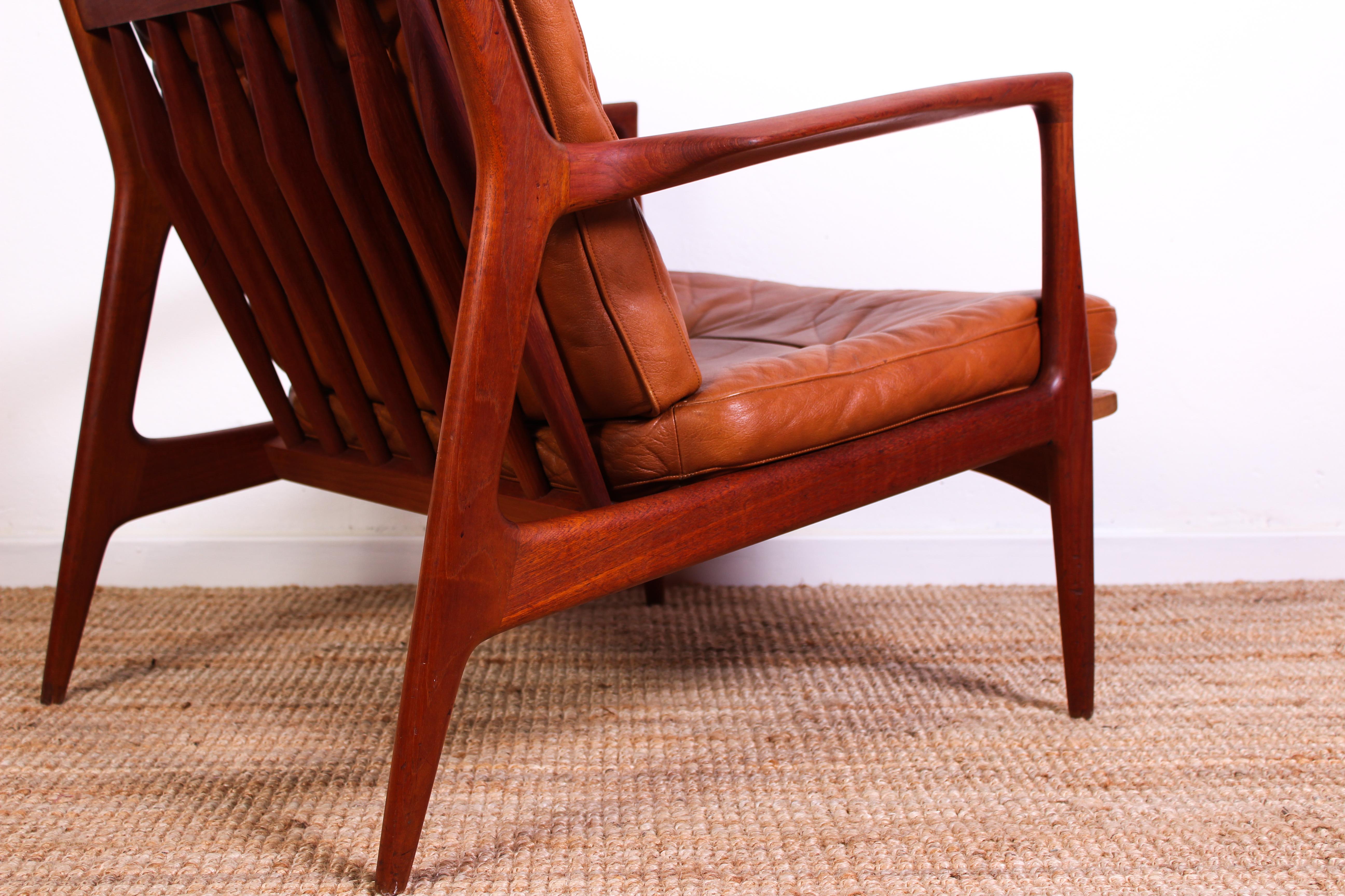 Midcentury Danish Ib Kofod-Larsen Lounge Chair for Chr. Jensen 7