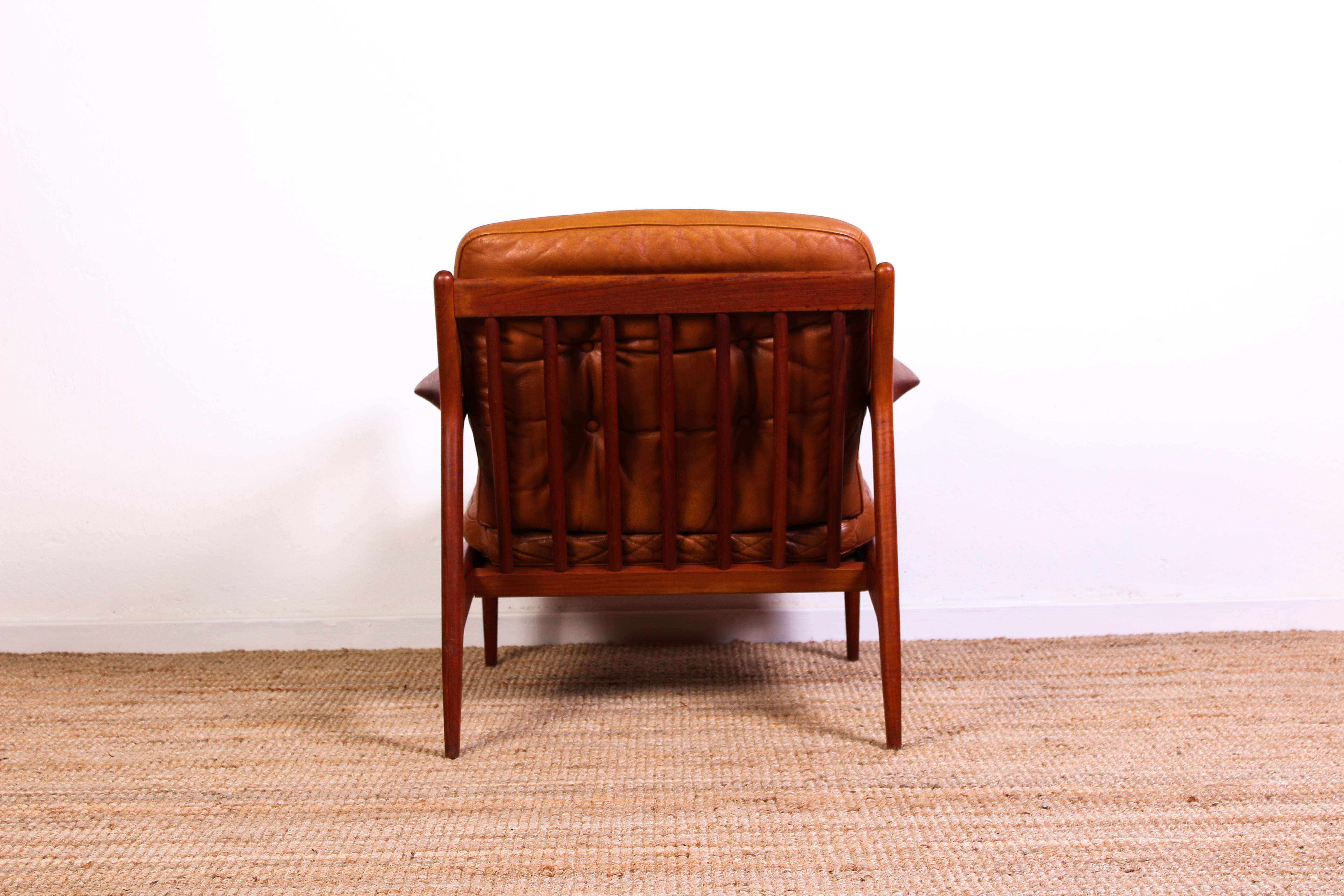 Midcentury Danish Ib Kofod-Larsen Lounge Chair for Chr. Jensen 8