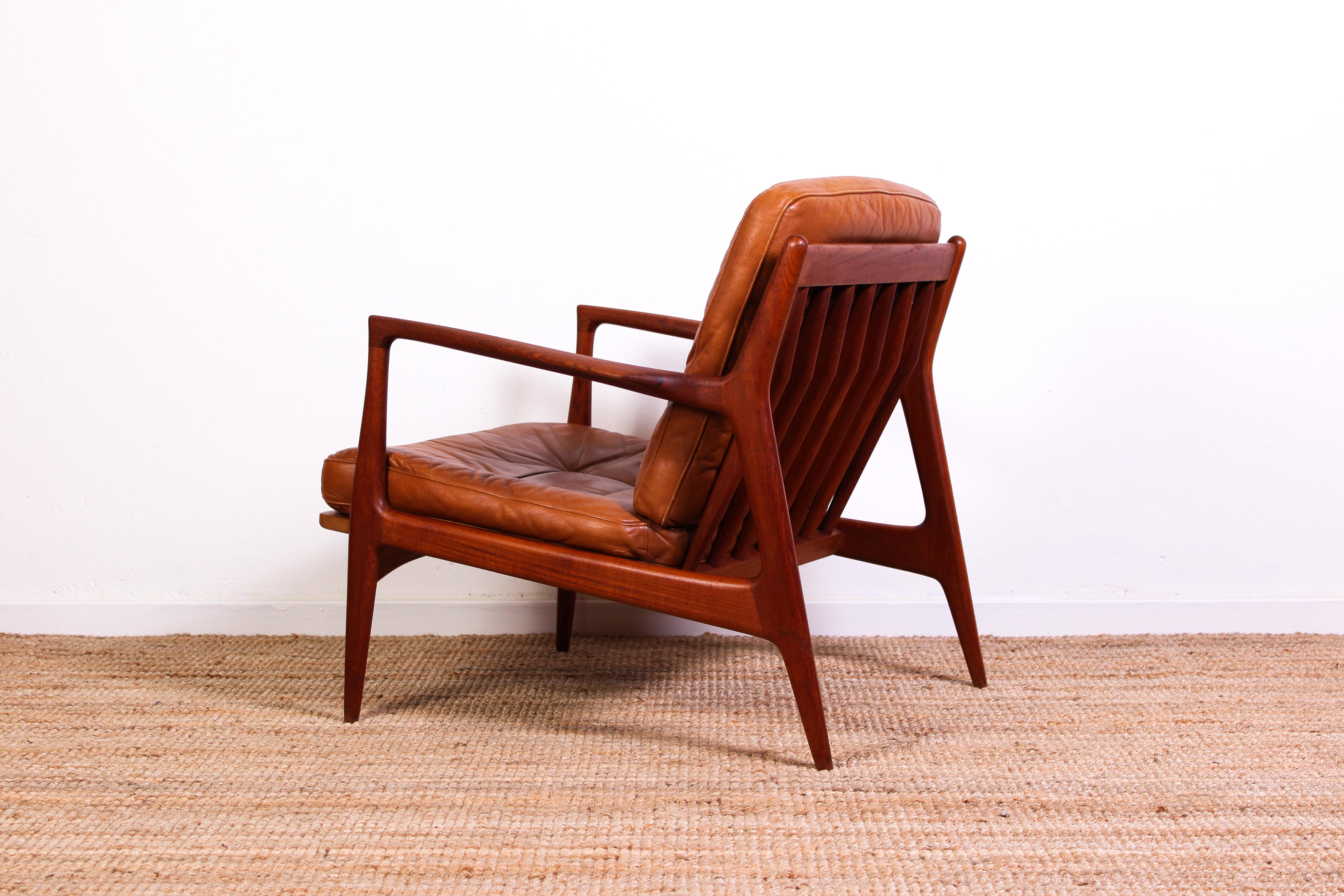 Midcentury Danish Ib Kofod-Larsen Lounge Chair for Chr. Jensen 9