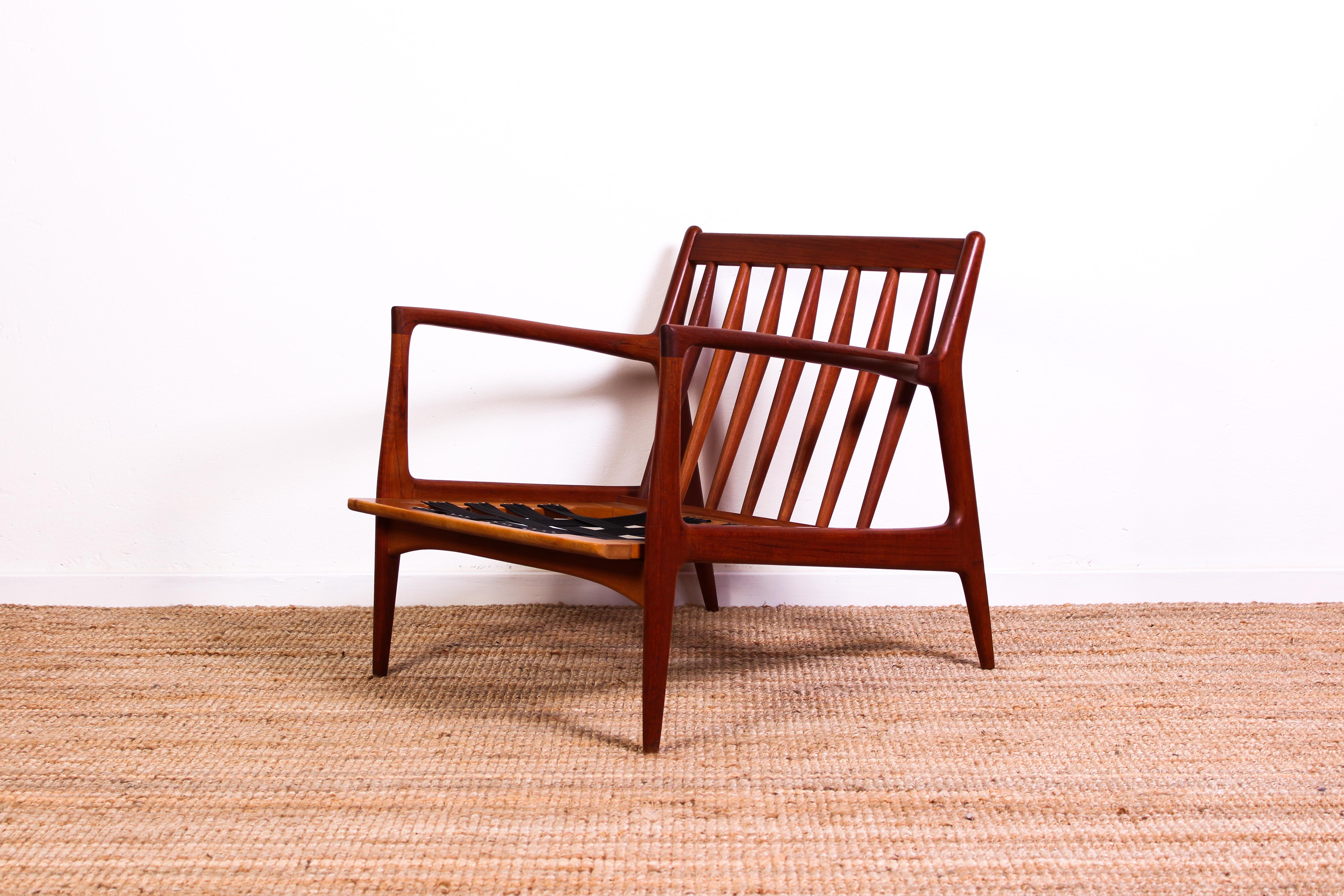 Midcentury Danish Ib Kofod-Larsen Lounge Chair for Chr. Jensen 11