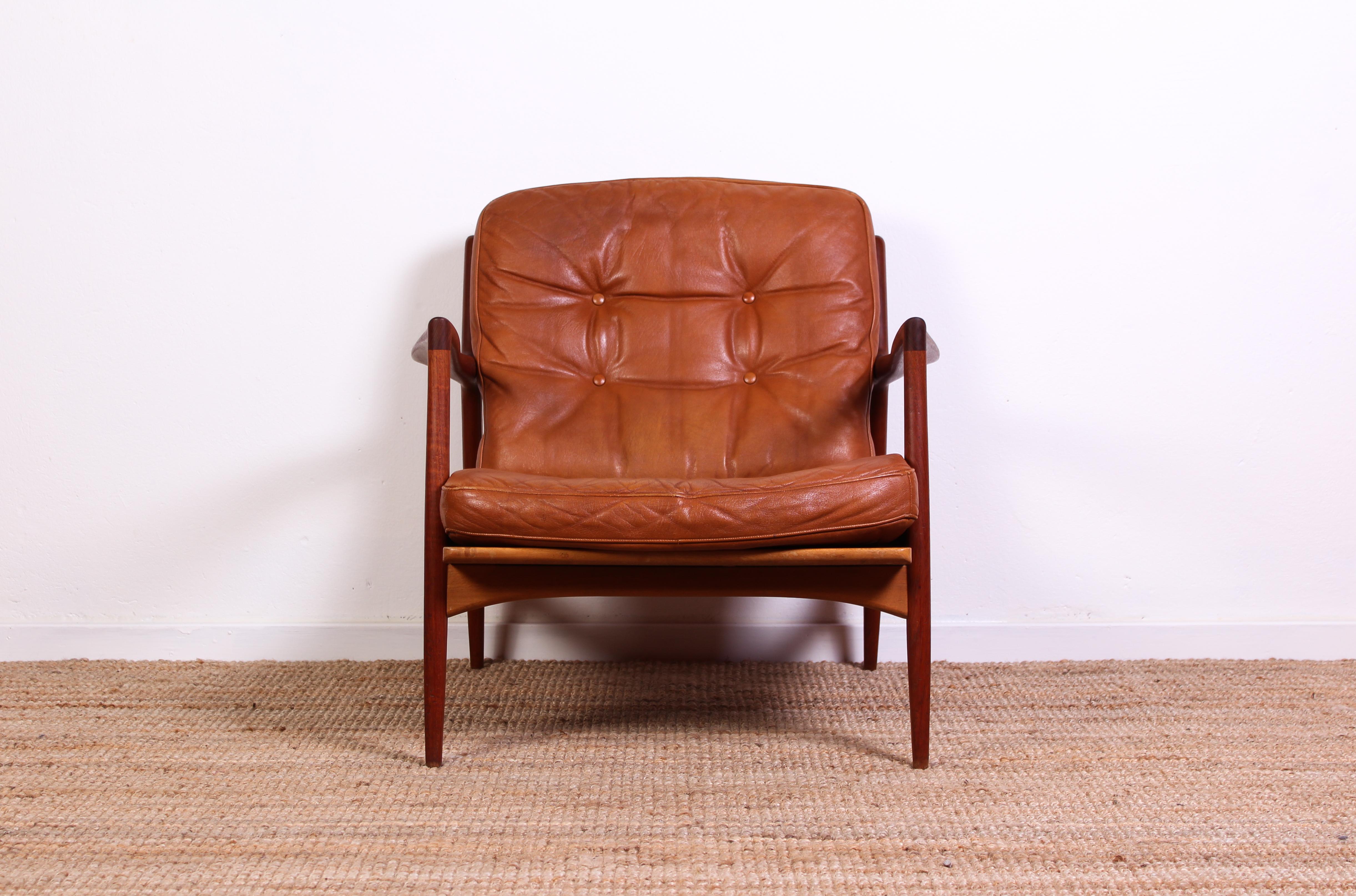 Midcentury Danish Ib Kofod-Larsen Lounge Chair for Chr. Jensen 14