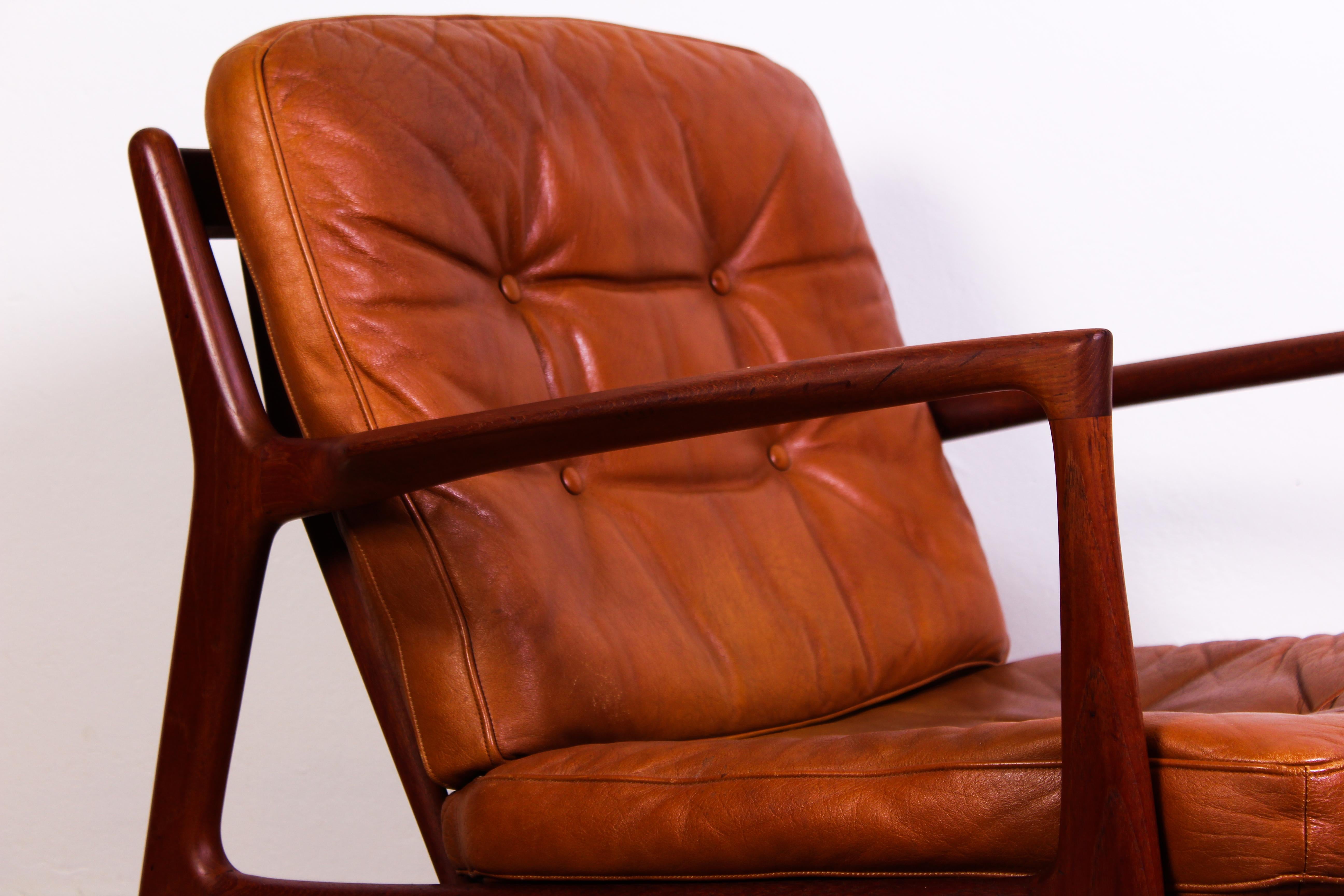 Midcentury Danish Ib Kofod-Larsen Lounge Chair for Chr. Jensen 1