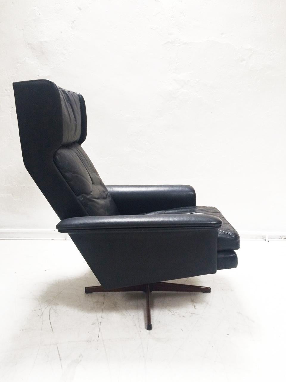 Midcentury Danish Leather 3-piece Lounge Suite by Komfort designed HW Klein 60s 1