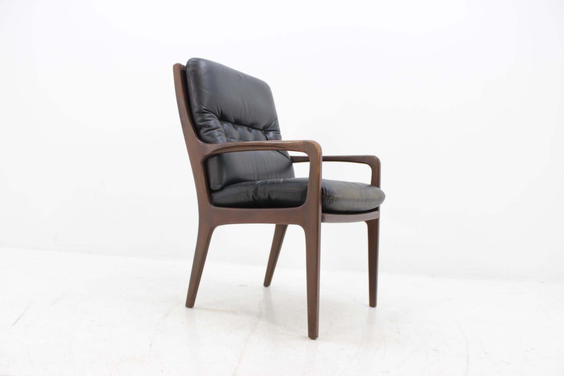 Mid-20th Century Midcentury Danish Leather Armchair, 1960s For Sale