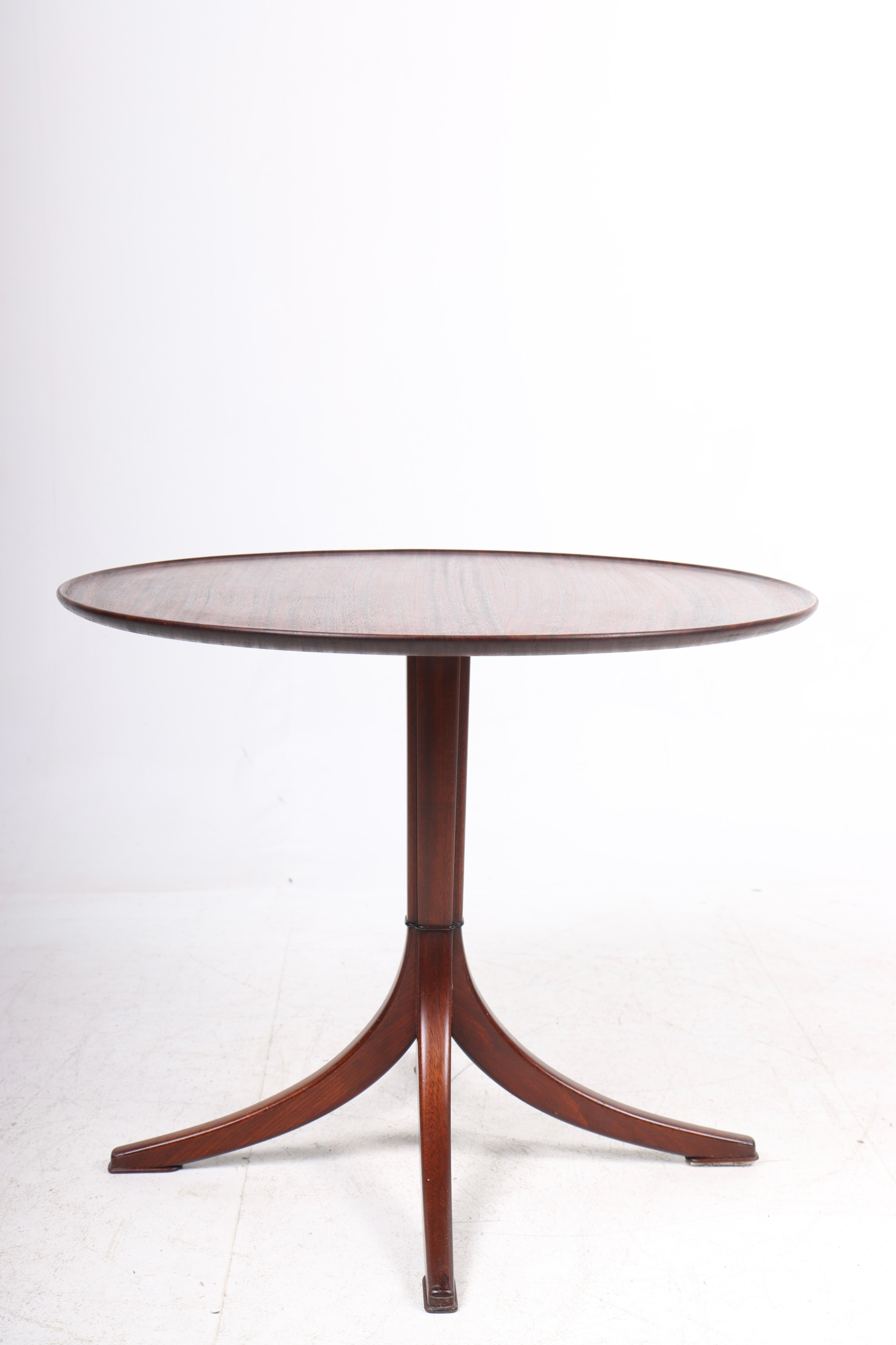 Scandinavian Modern Midcentury Danish Low Table, Solid Mahogany by Cabinetmaker Frits Henningsen For Sale