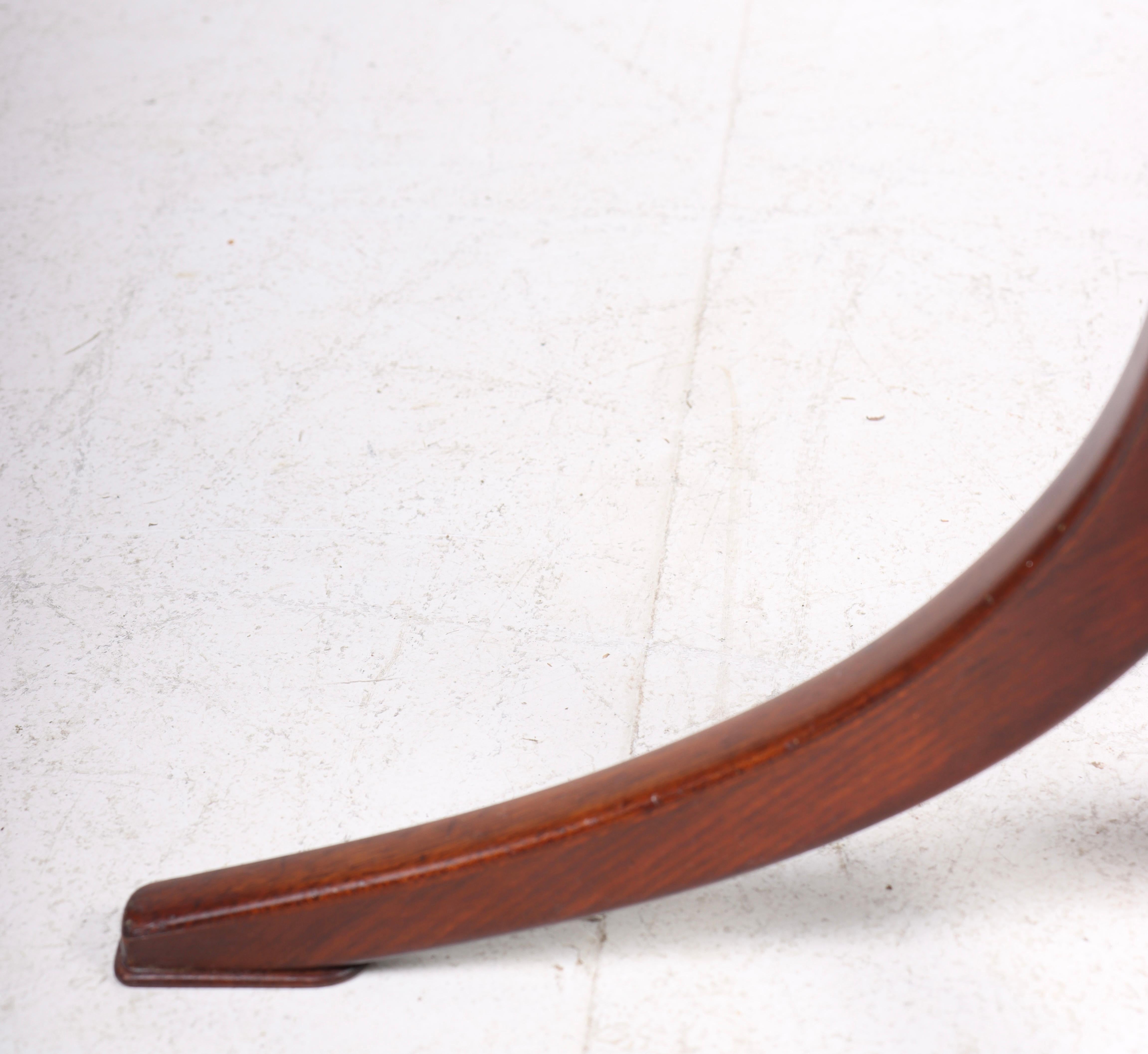 Midcentury Danish Low Table, Solid Mahogany by Cabinetmaker Frits Henningsen For Sale 1