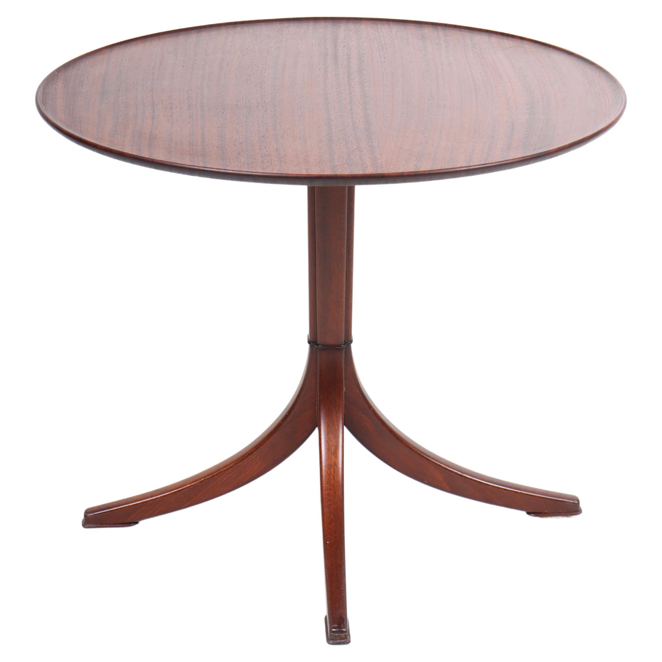 Midcentury Danish Low Table, Solid Mahogany by Cabinetmaker Frits Henningsen For Sale