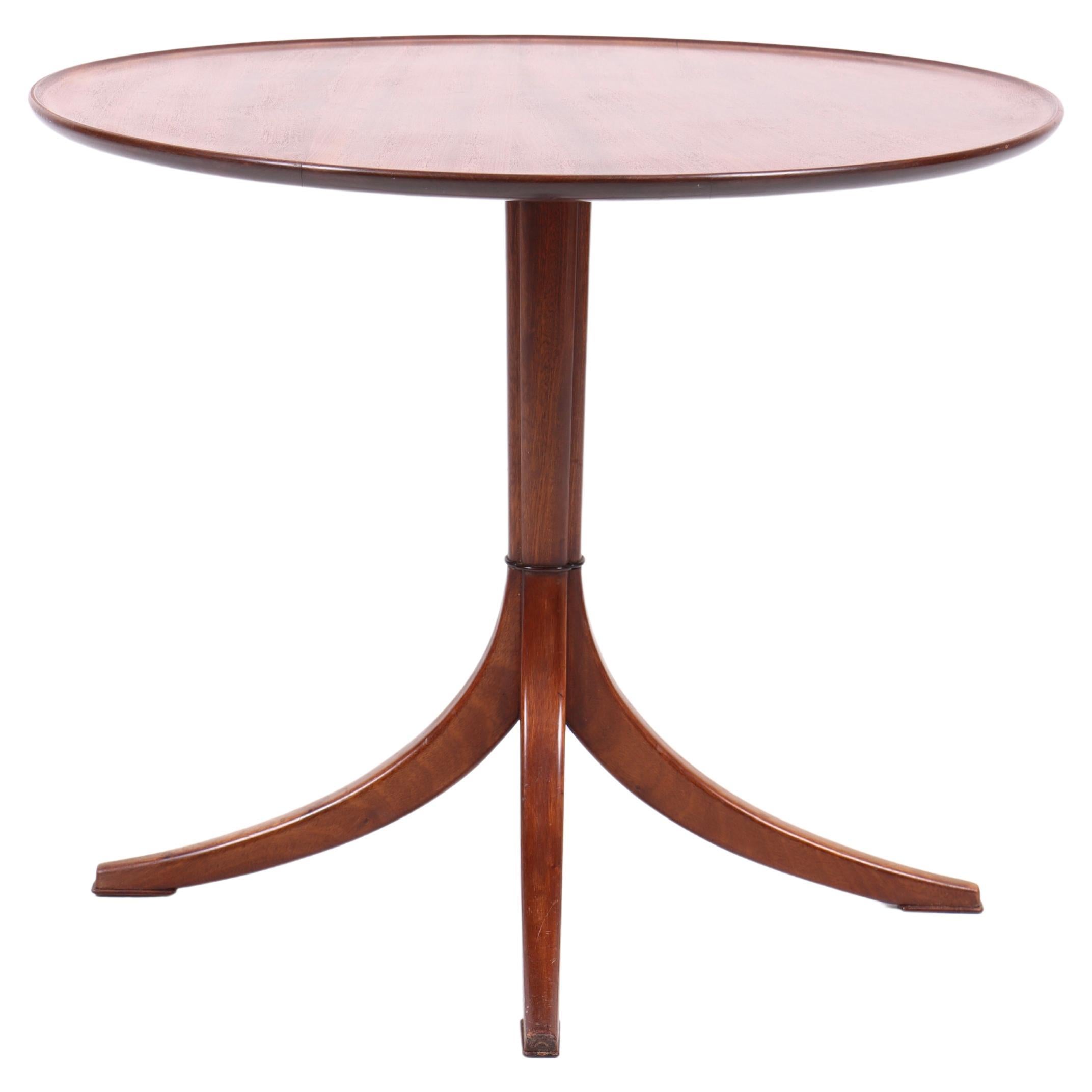 Midcentury Danish Low Table, Solid Mahogany by Cabinetmaker Frits Henningsen For Sale