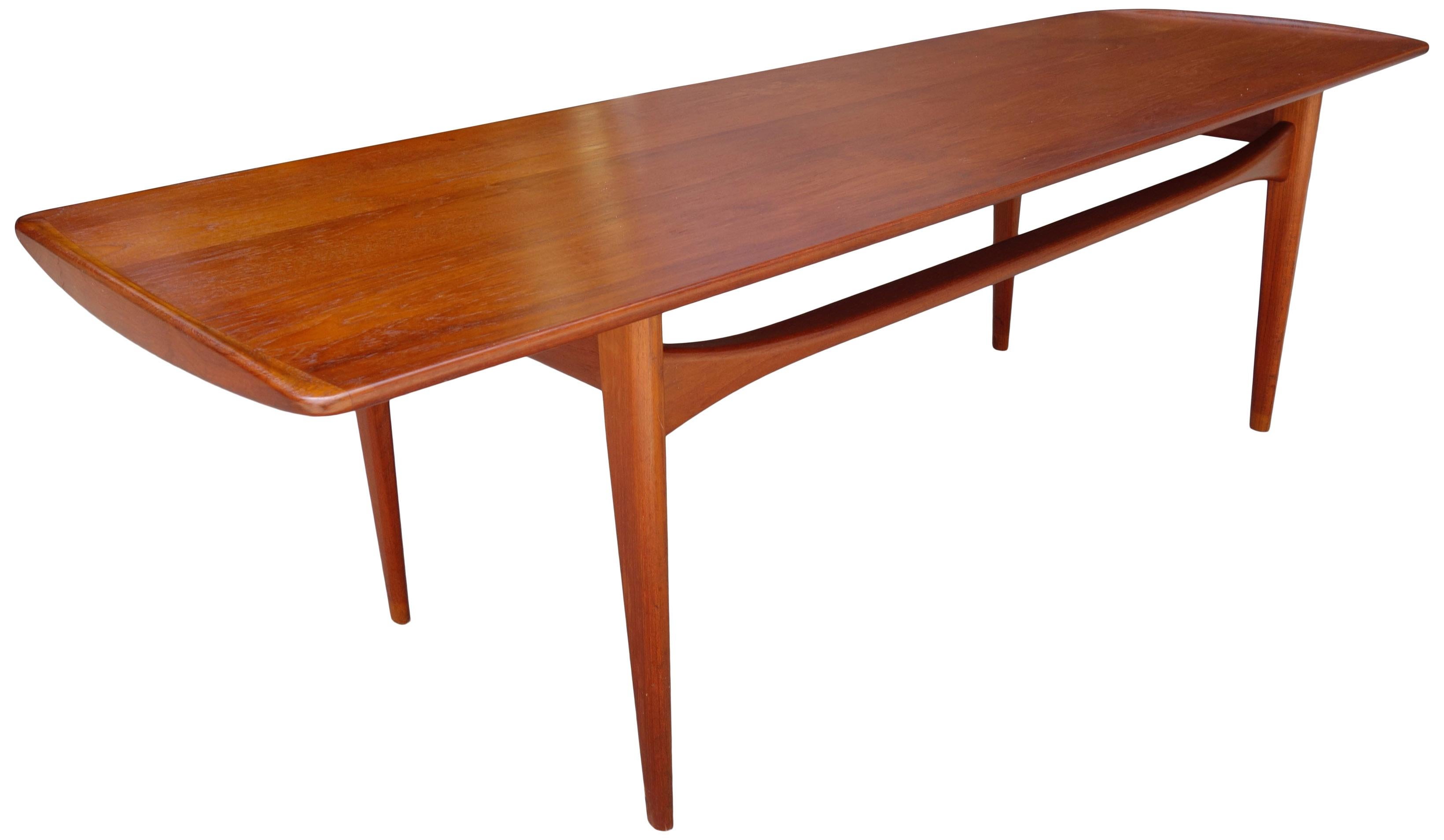 Midcentury Danish Modern Coffee Table by Kindt-Larsen for France and Daverkosen For Sale 5