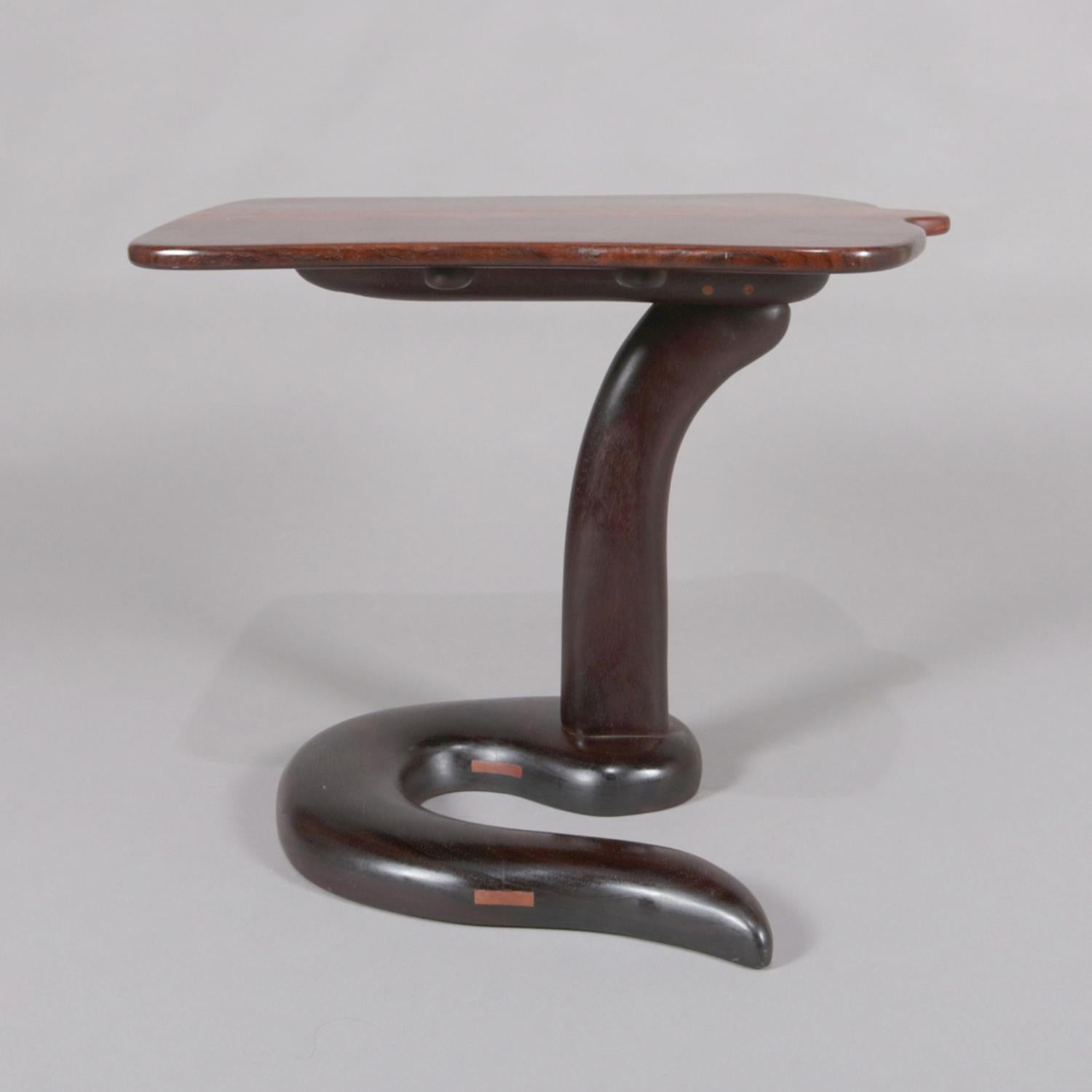 Mid-Century Modern Midcentury Danish Modern Custom Rosewood Cobra Side Stand, 20th Century