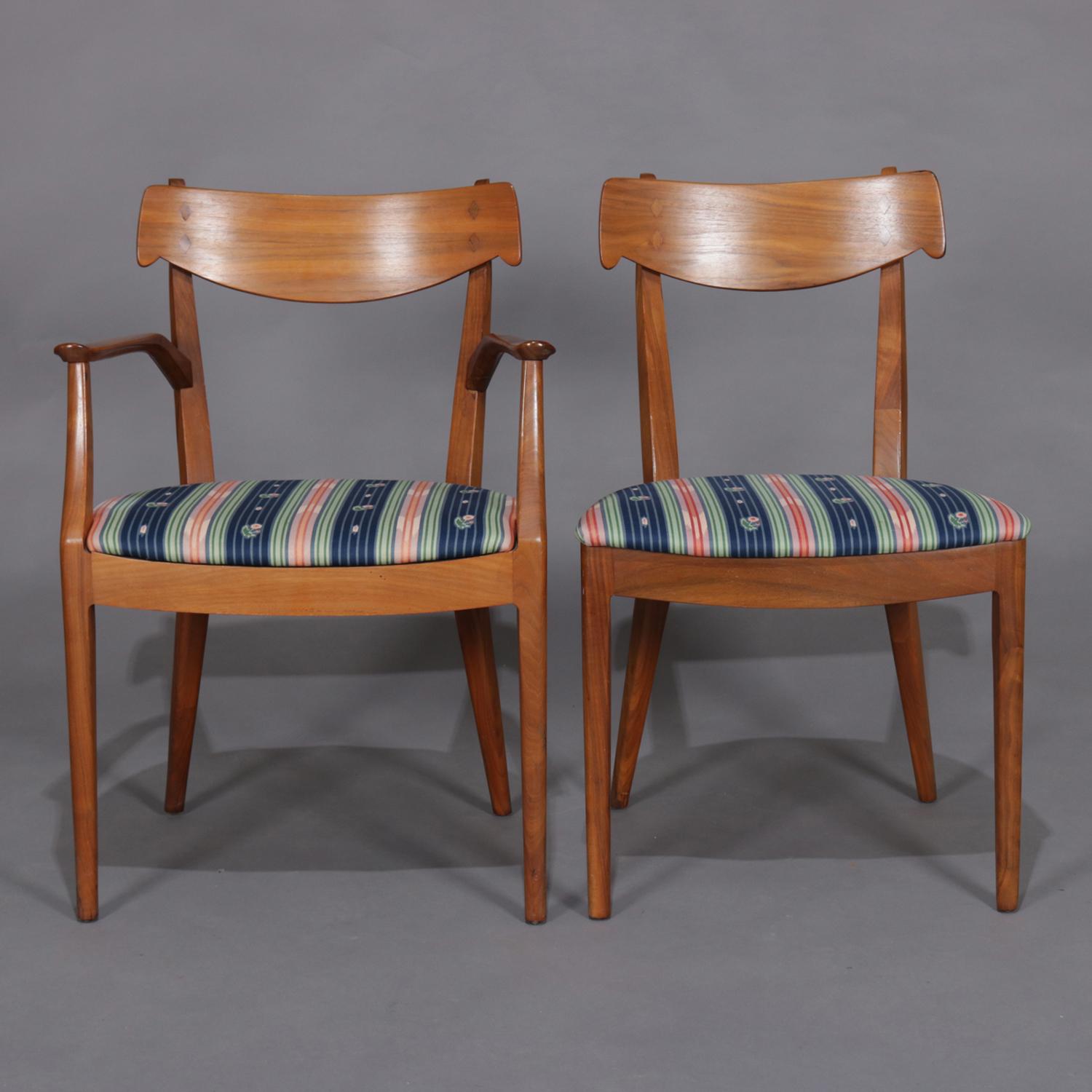 Mid-Century Modern Midcentury Danish Modern Declarations Walnut Dining Room Set by Drexel