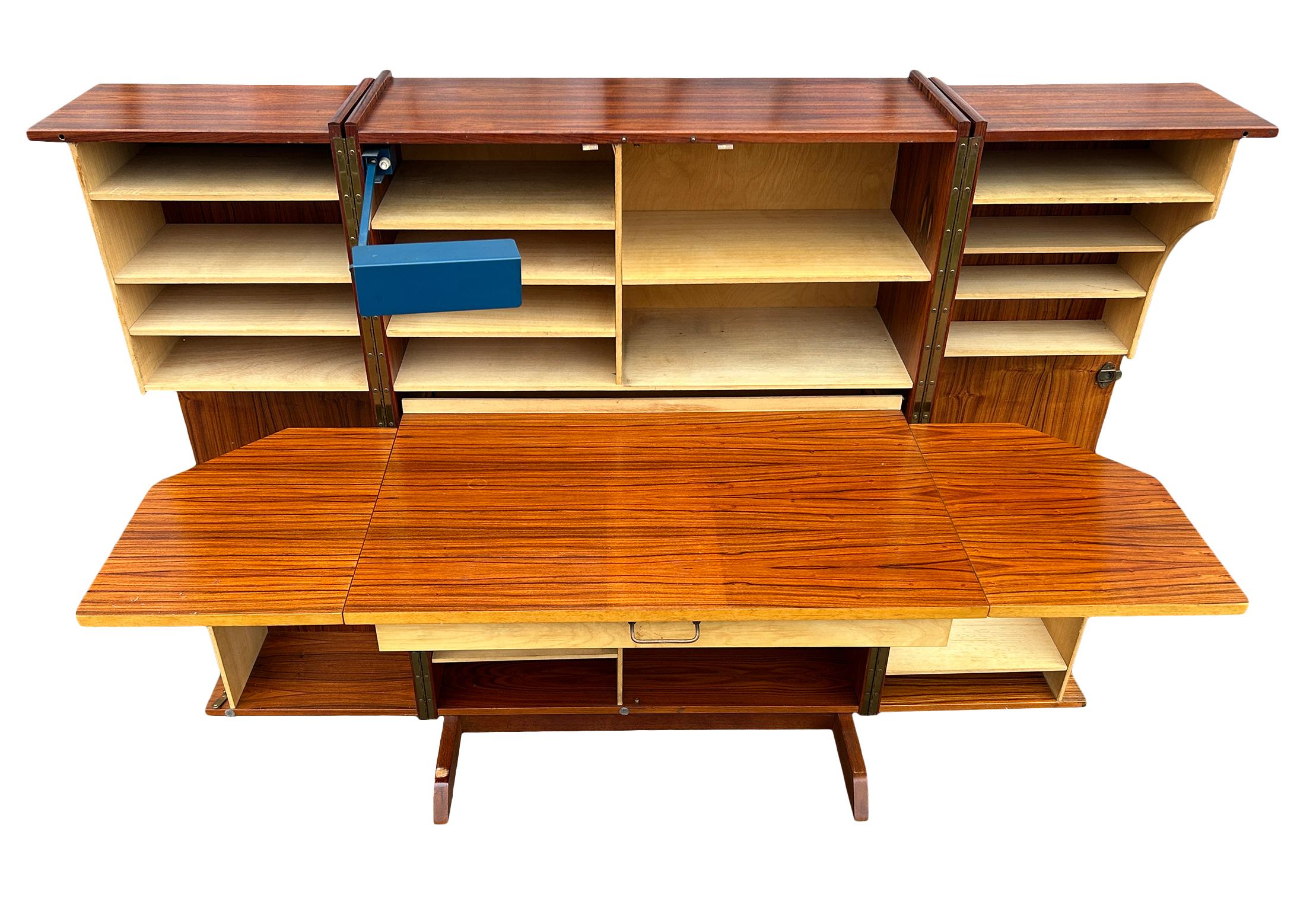 Midcentury Danish Modern Desk in Rosewood Mummenthaler and Meier Magic Box In Good Condition In BROOKLYN, NY
