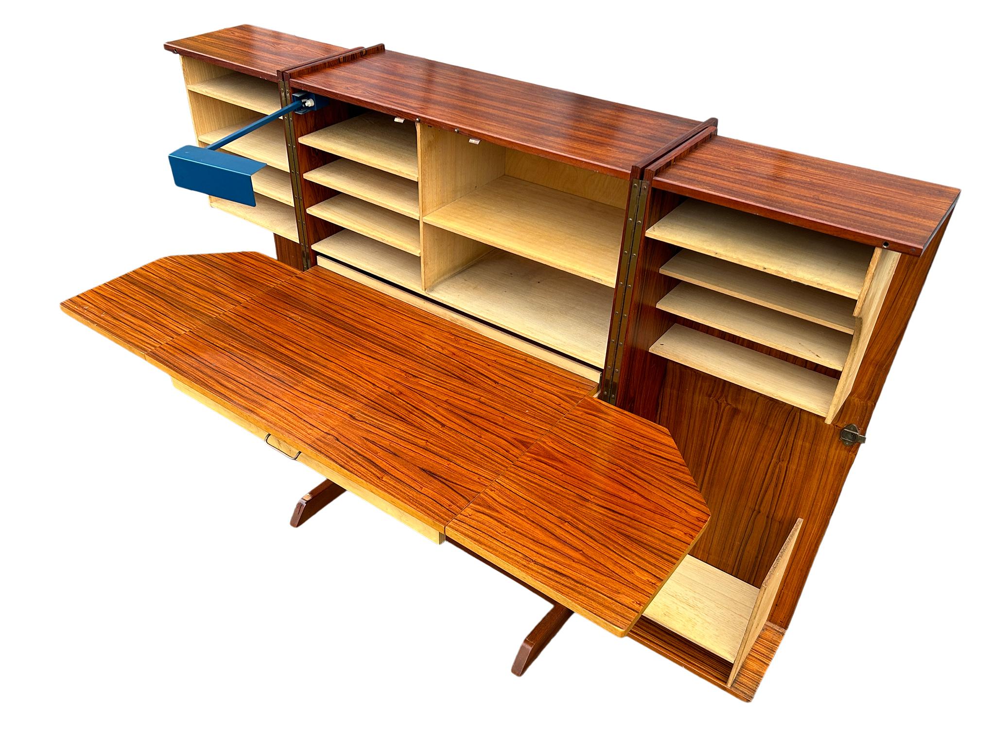 20th Century Midcentury Danish Modern Desk in Rosewood Mummenthaler and Meier Magic Box