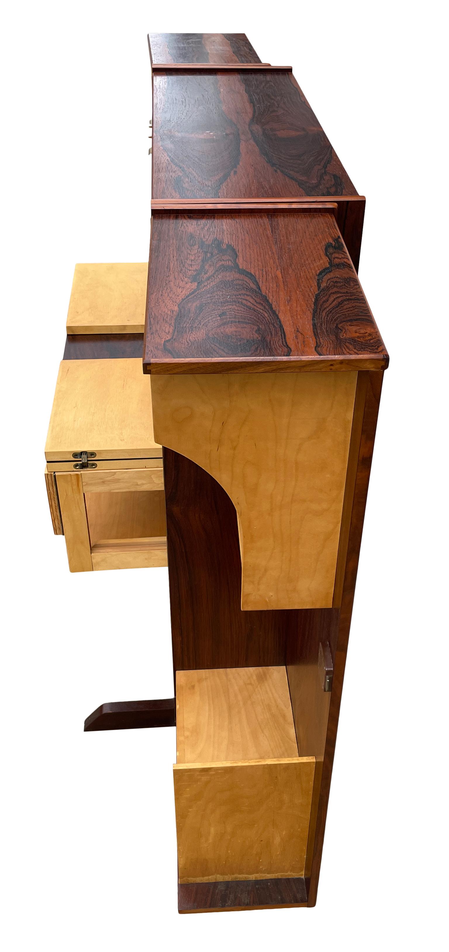 Midcentury Danish Modern Desk in Rosewood Mummenthaler & Meier Magic Box 1
