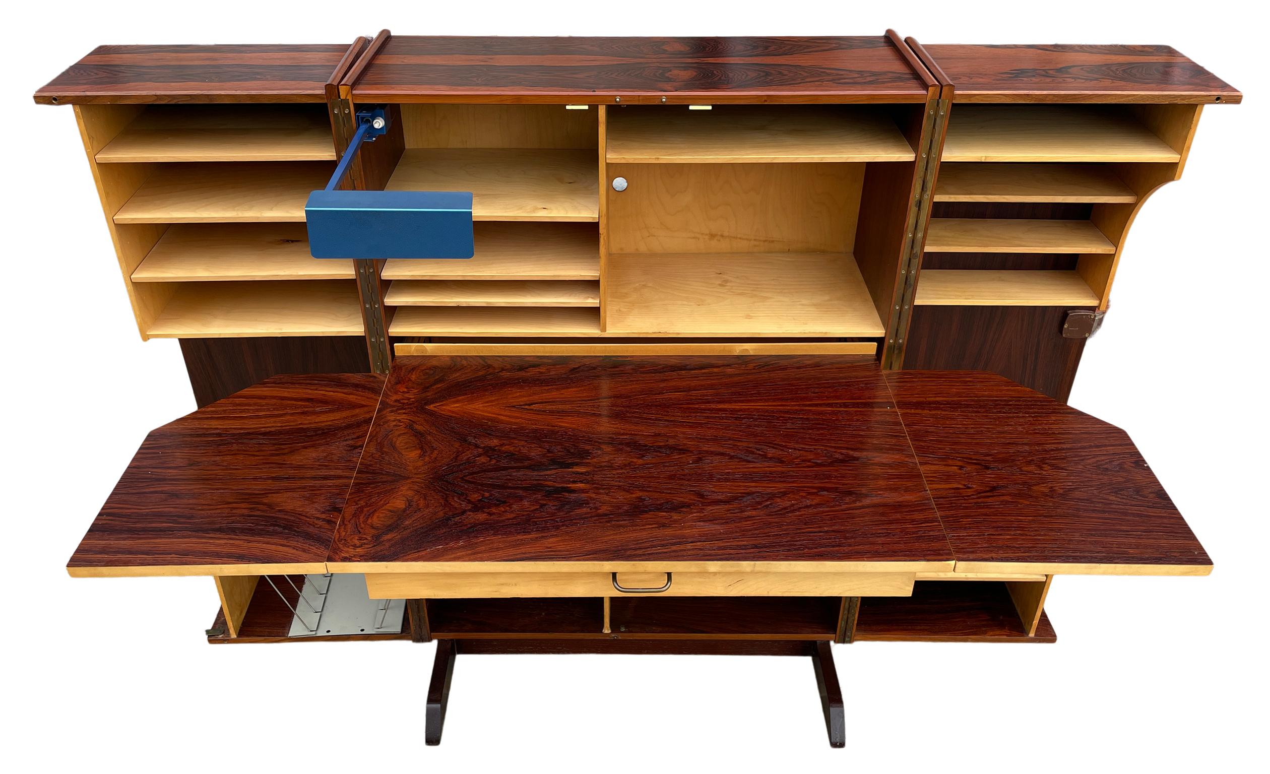 Midcentury Danish Modern Desk in Rosewood Mummenthaler & Meier Magic Box 3