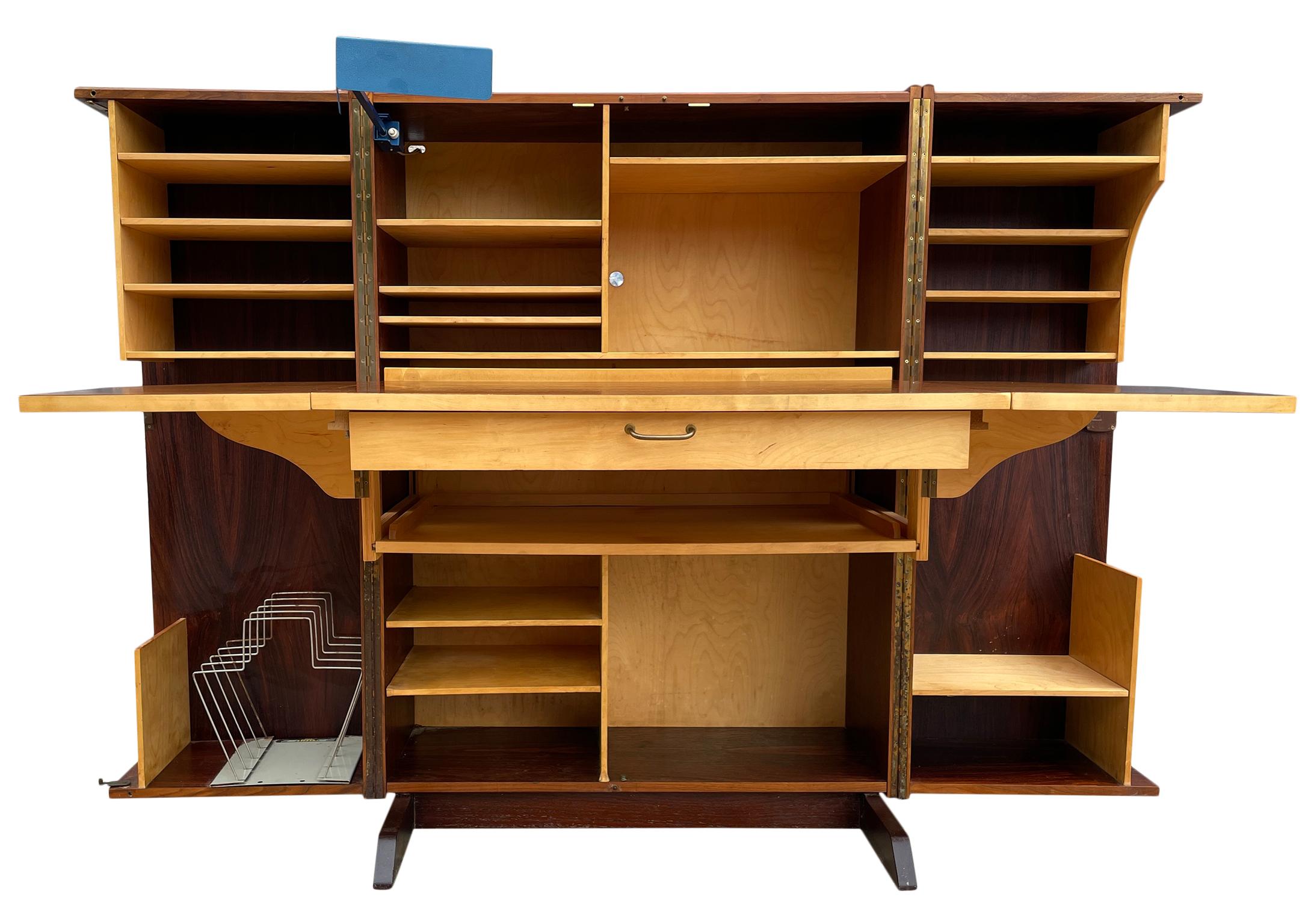 Midcentury Danish Modern Desk in Rosewood Mummenthaler & Meier Magic Box 4