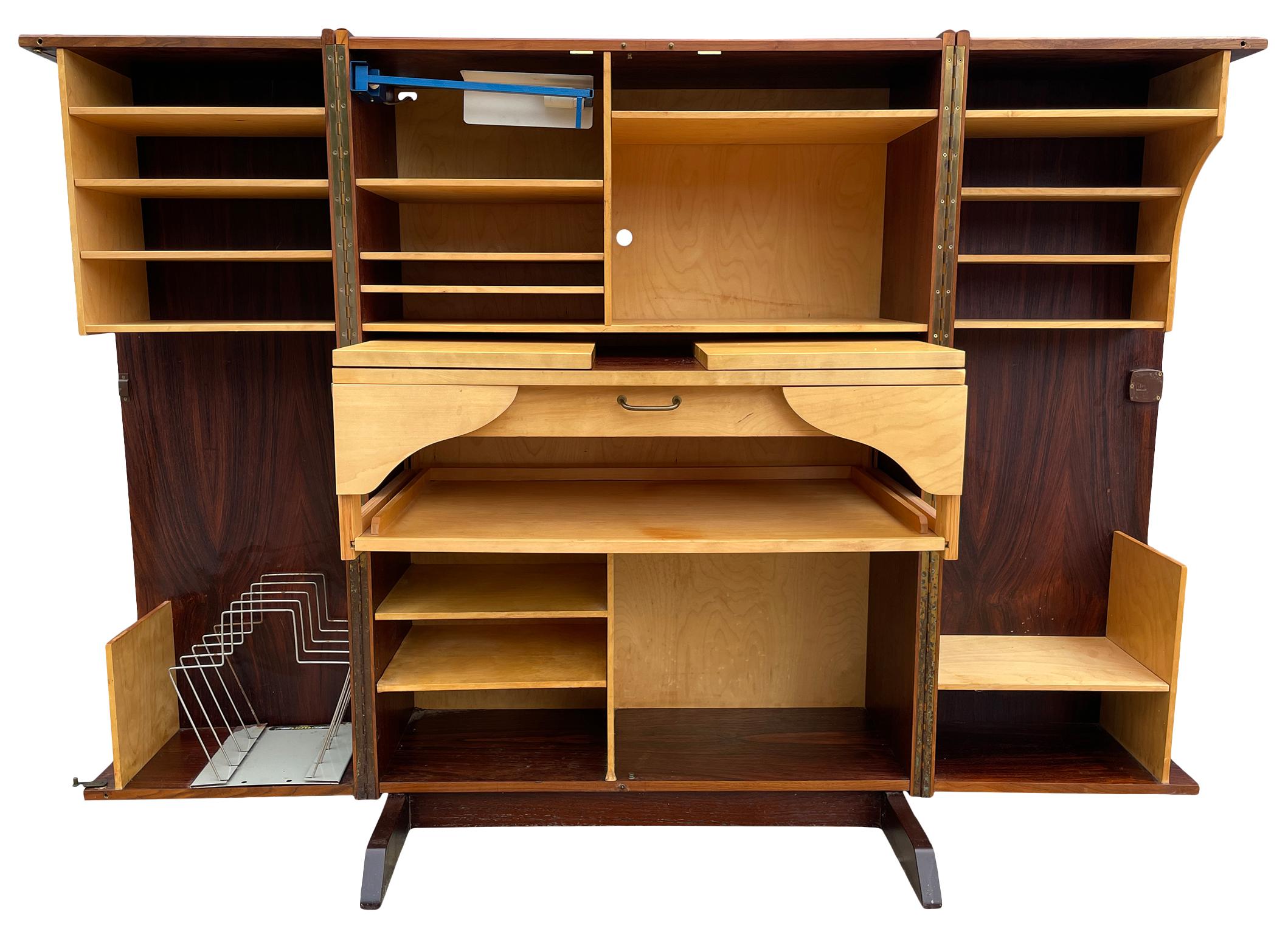 20th Century Midcentury Danish Modern Desk in Rosewood Mummenthaler & Meier Magic Box