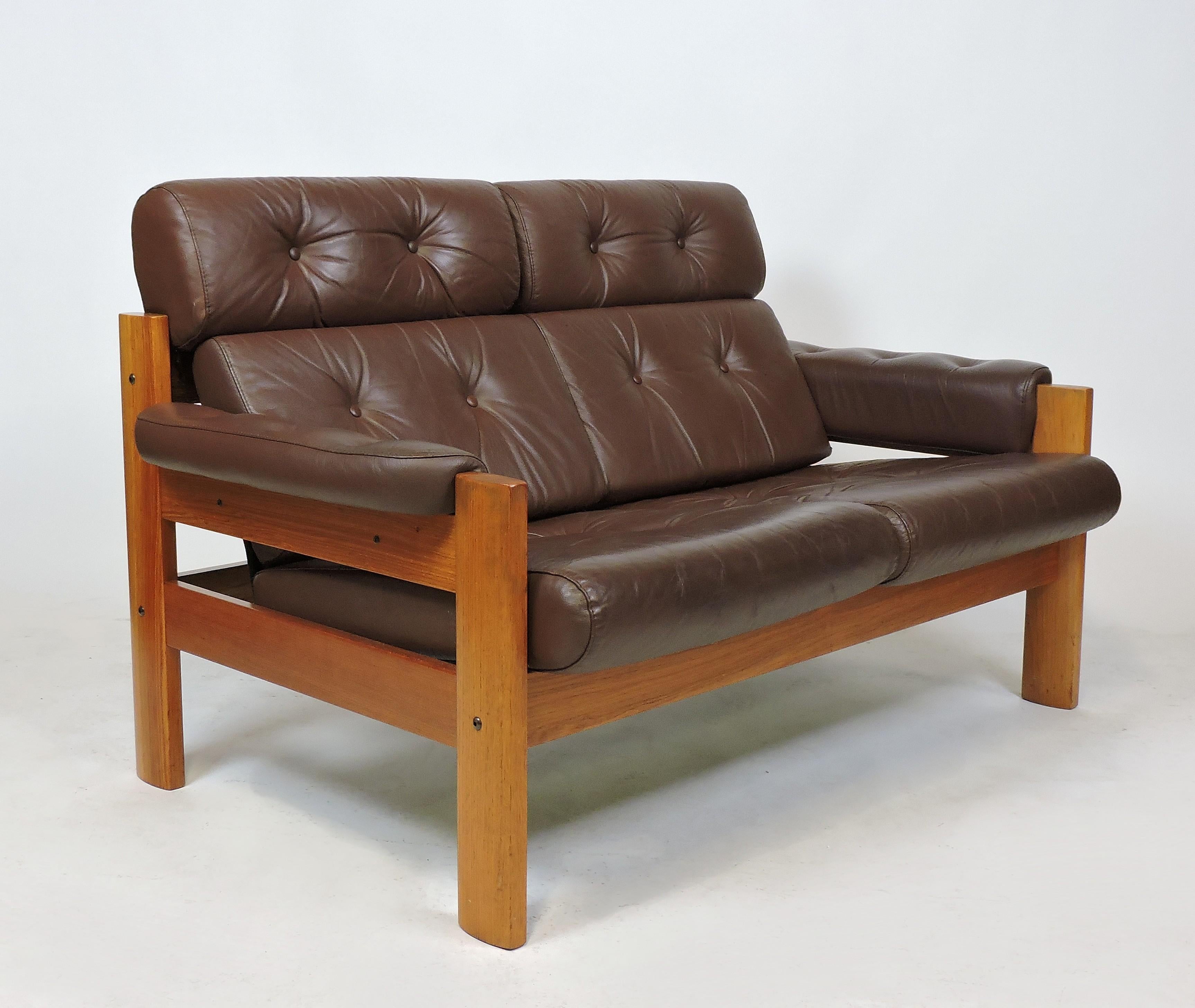 Late 20th Century Midcentury Danish Modern Ekornes Teak and Leather 