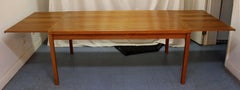 Midcentury Danish Modern Extendable Teak Dining Table