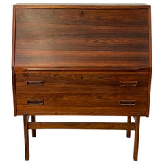 Midcentury Danish Modern Flip Down Desk by Arne Wahl Iversen in Rosewood