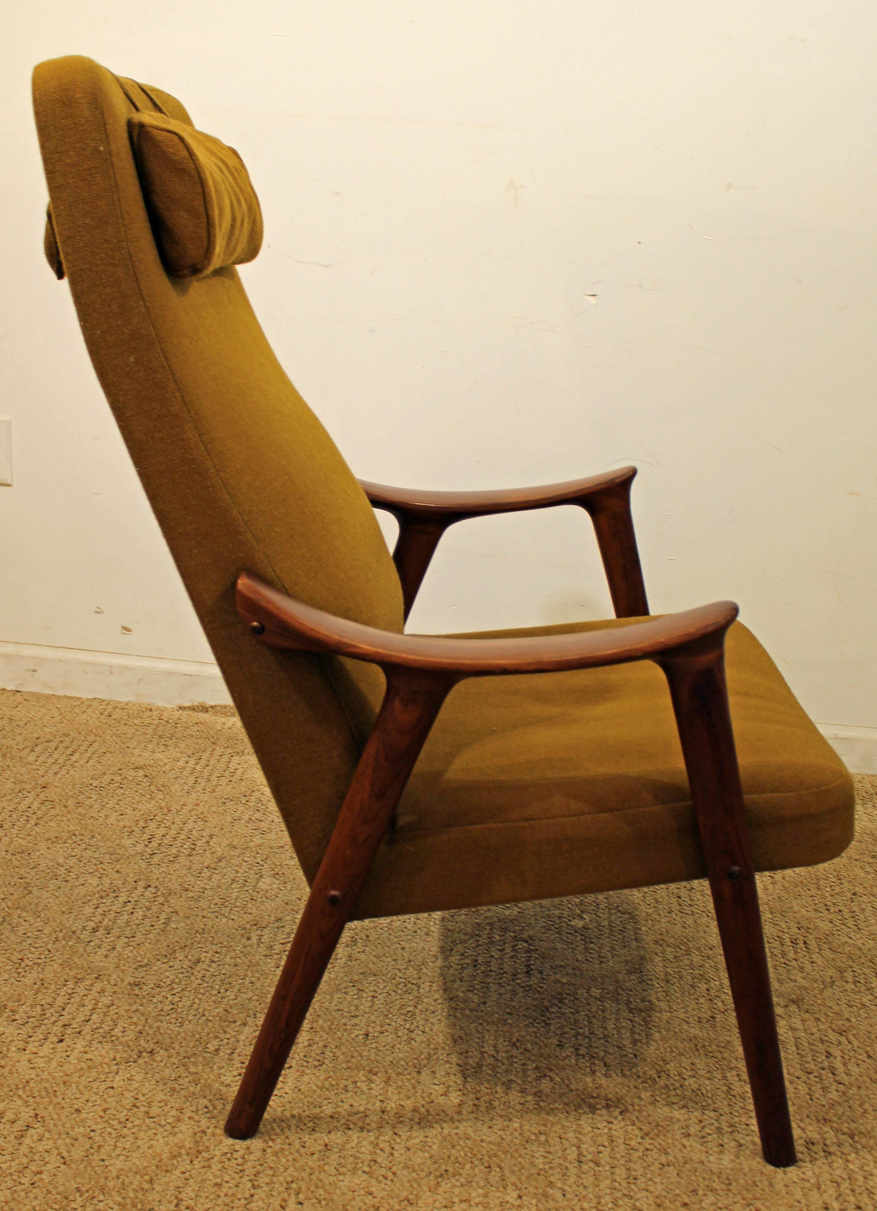 Midcentury Danish Modern Folke Ohlsson Style Teak Lounge Chair In Good Condition In Wilmington, DE