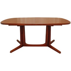 Midcentury Danish Modern Gudme Mobelfabrik Teak Extension Dining Table