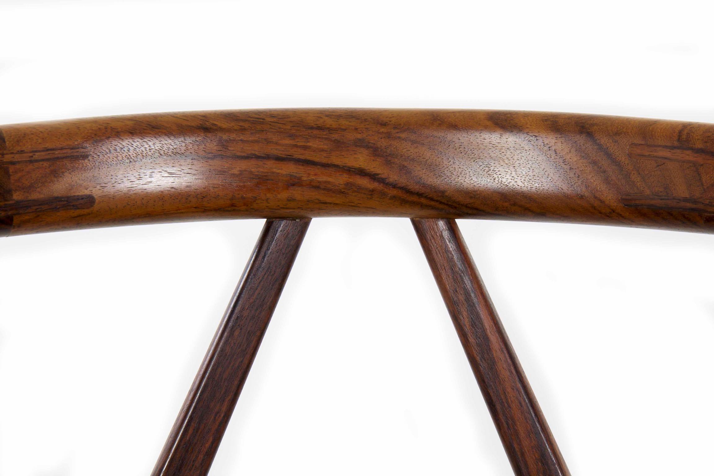 Midcentury Danish Modern Hoop Back Rosewood Chair by Kjaernulf for Hansen 3
