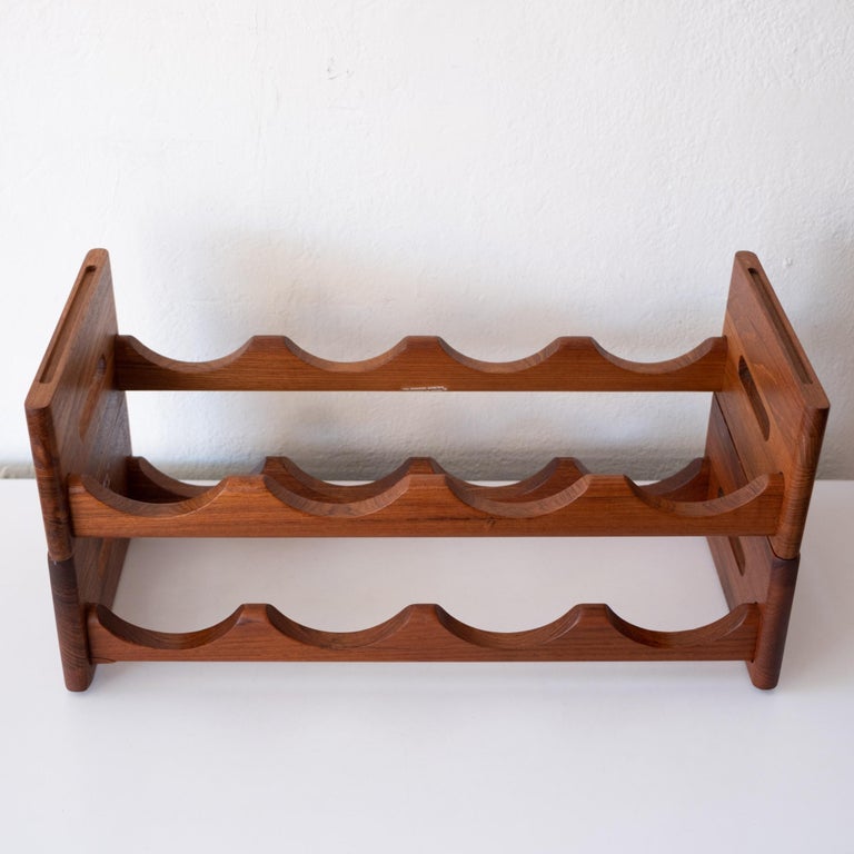 Midcentury Danish Modern Kalmar Teak Wine Racks For Sale at 1stDibs