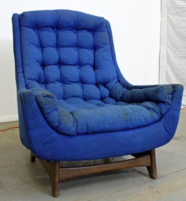 American Midcentury Danish Modern Kroehler Walnut Lounge Chair
