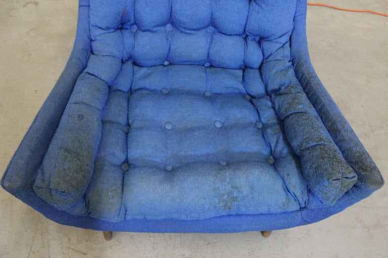 Upholstery Midcentury Danish Modern Kroehler Walnut Lounge Chair