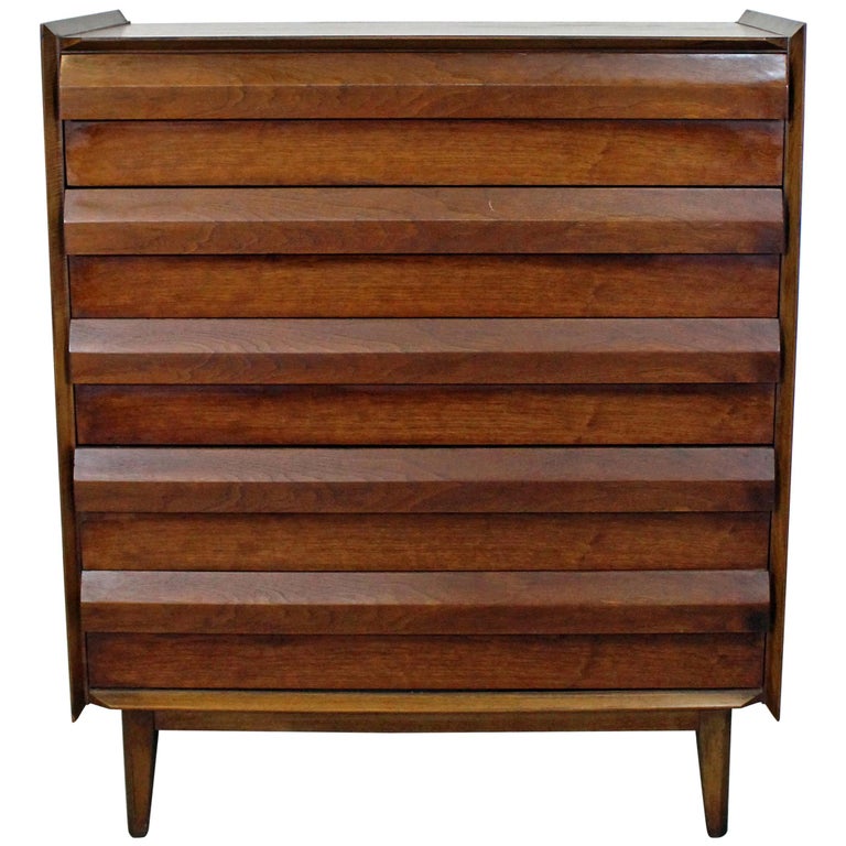 Midcentury Danish Modern Lane First Edition Walnut Tall ...