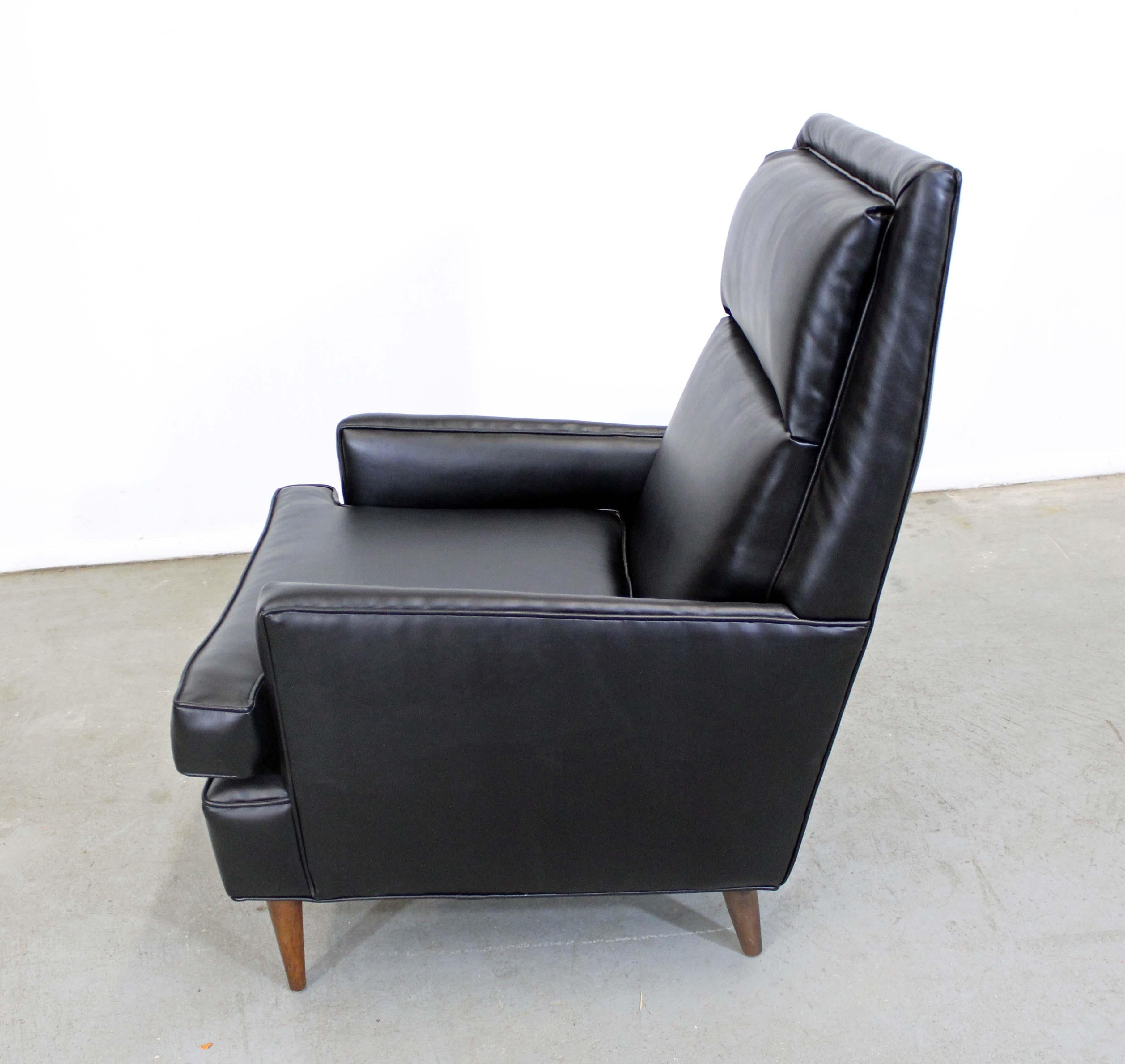 Midcentury Danish Modern Leather Selig Lounge Chair In Good Condition In Wilmington, DE