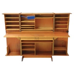 Midcentury Danish Modern Magic Box Desk in Teak by Mummenthaler & Meier