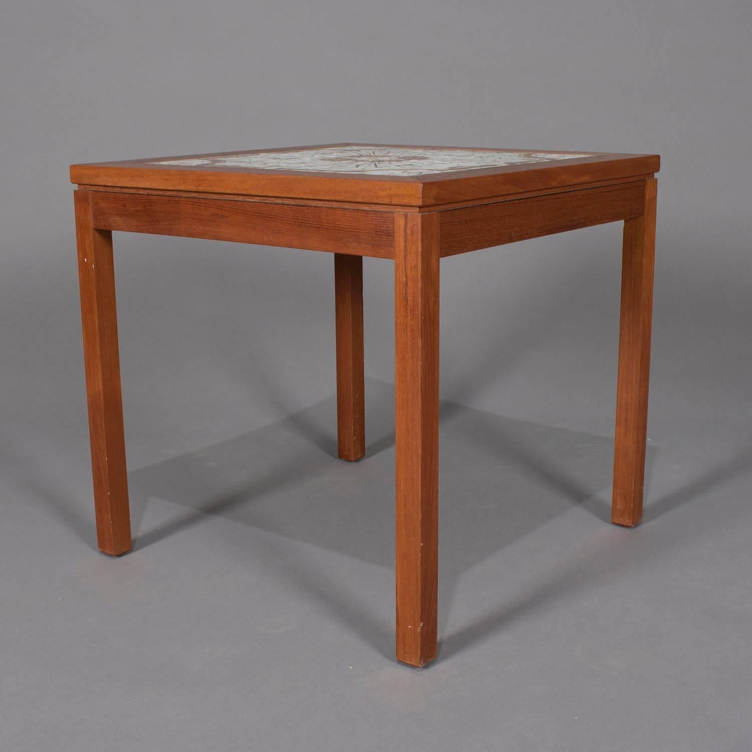 Midcentury Danish Modern Nils Thorsson School Walnut Tile Top Table, circa 1960 6