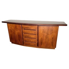 Midcentury Danish Modern Rosewood Credenza Buffet by Skovby