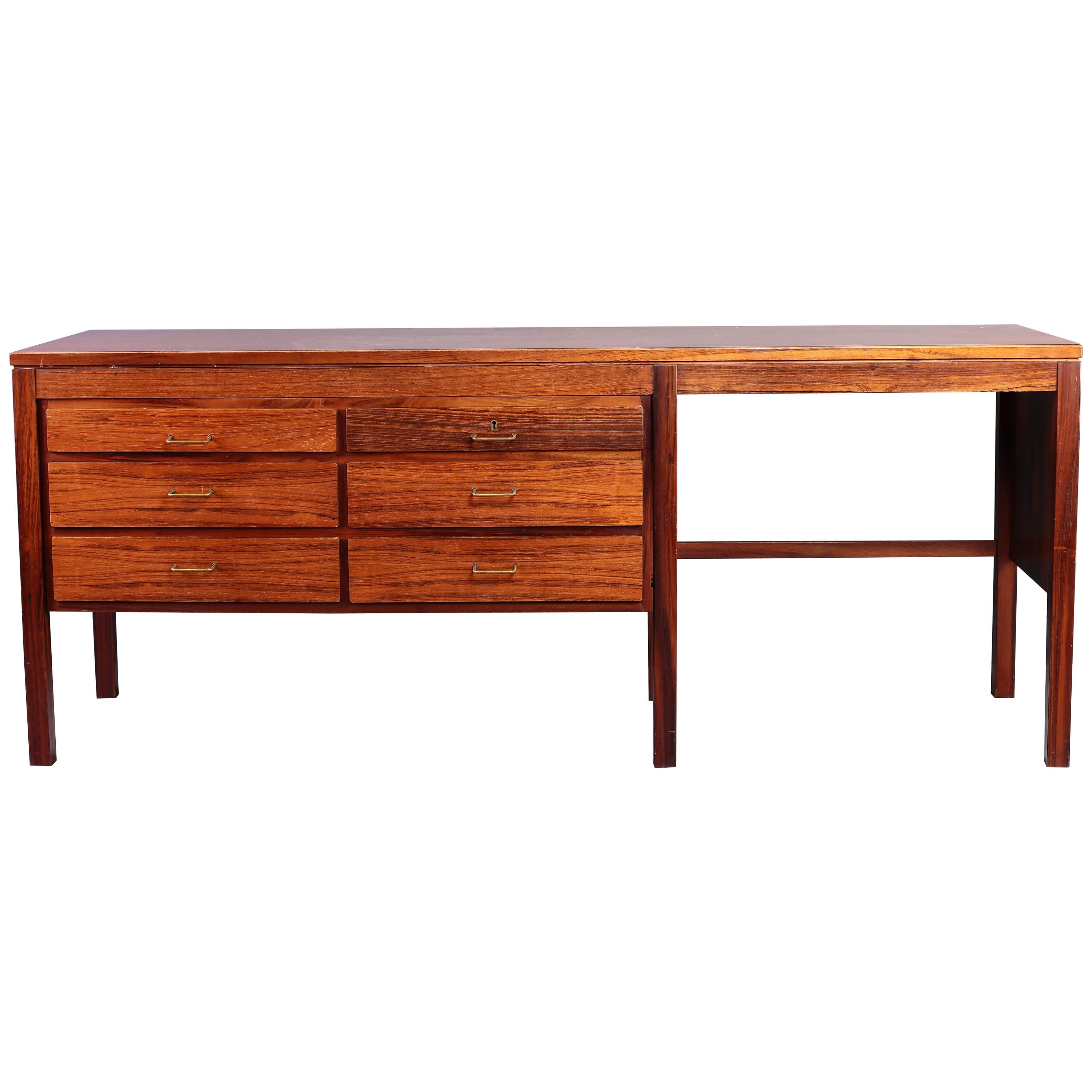 Midcentury Danish Modern Rosewood Desk, 1960s