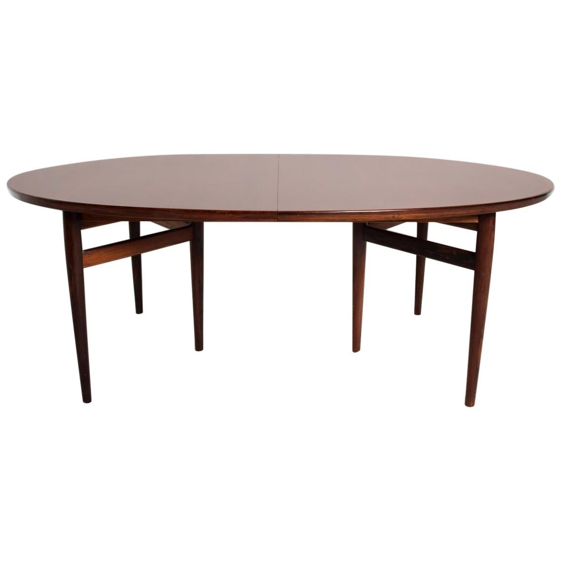 Midcentury Danish Modern Rosewood Oval Dining Table by Arne Vodder for SIBAST
