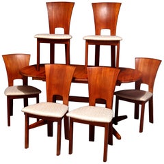 Midcentury Danish Modern Sculptural Teak Dining Set by Koefoed, 20th Century