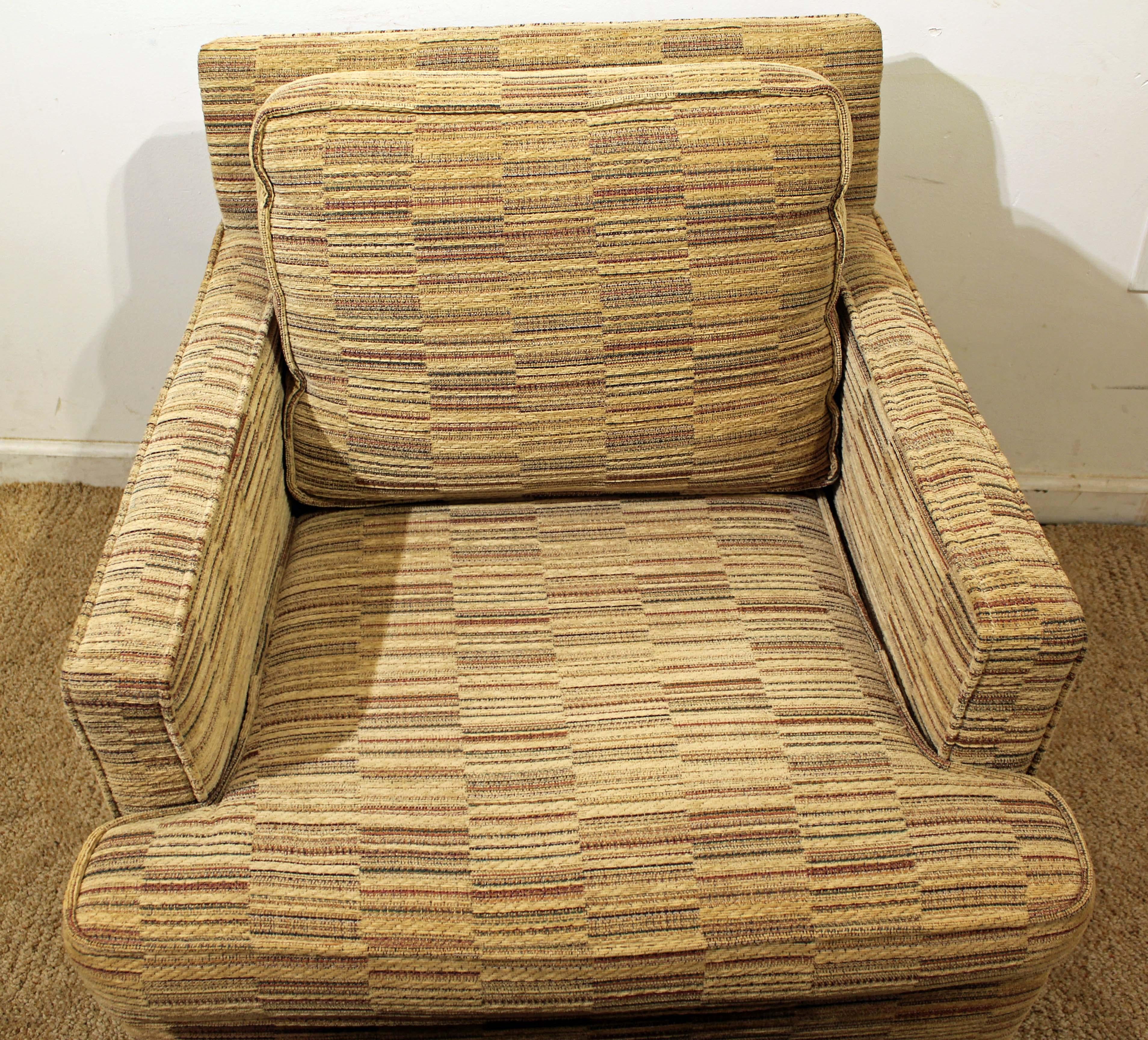 Unknown Midcentury Danish Modern Selig Club Chair and Ottoman