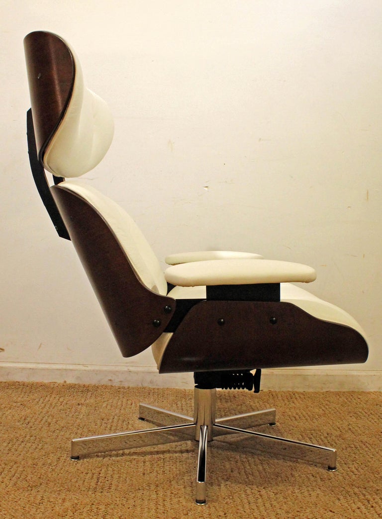 Midcentury Danish Modern Selig Eames Lounge Chair and Ottoman at 1stDibs