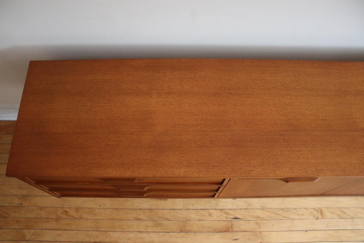 Midcentury Danish Modern Sleigh Leg Credenza 8