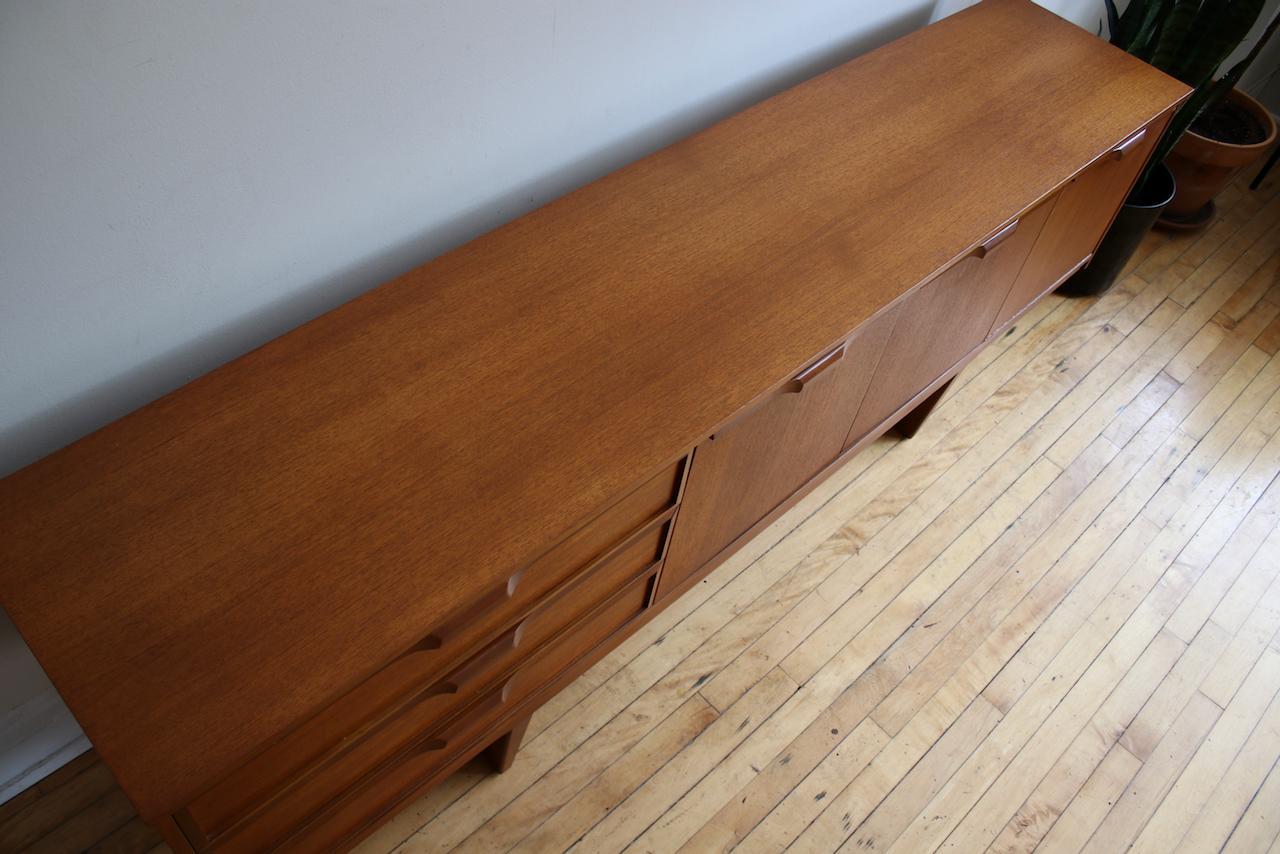 Midcentury Danish Modern Sleigh Leg Credenza 9