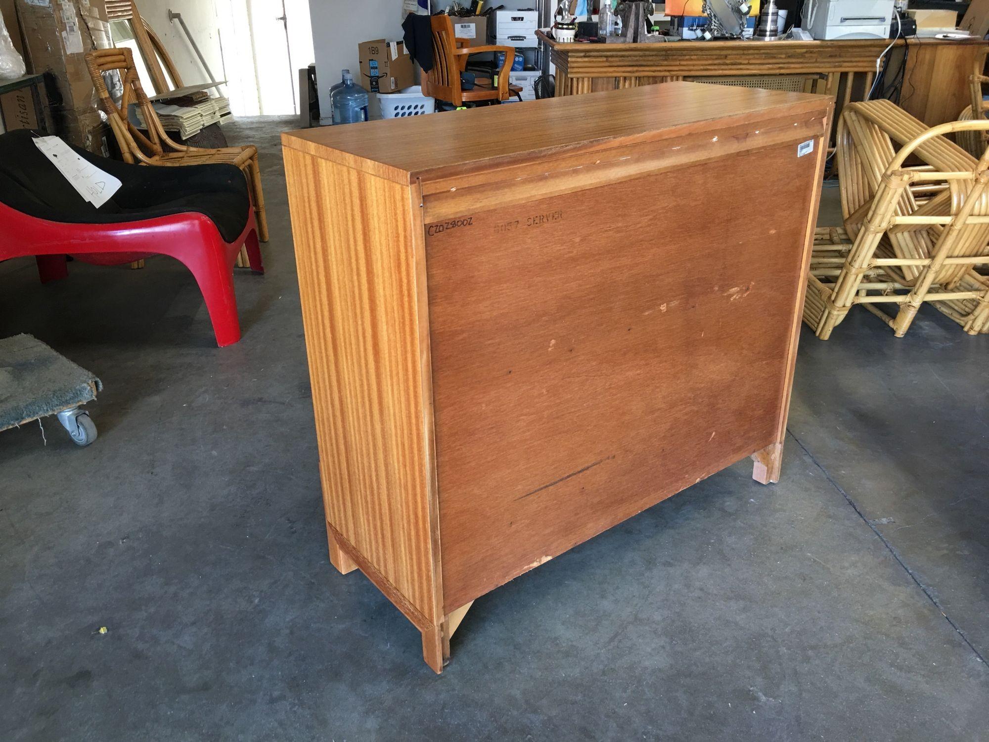 Midcentury Danish Modern Style Oak Sideboard Cabinet For Sale 2