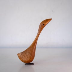 Mid Century Danish Modern Stylized Teak Bird Sculpture