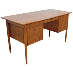 Midcentury Danish Modern Svenstrup J for AP Mobler Teak Executive Desk