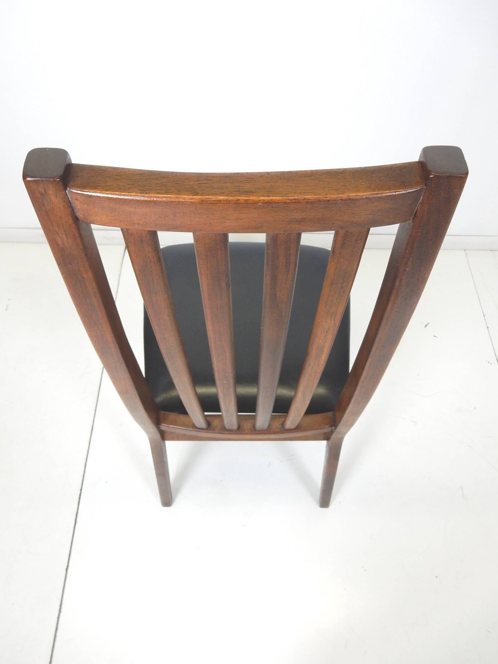 mid century high back dining chair